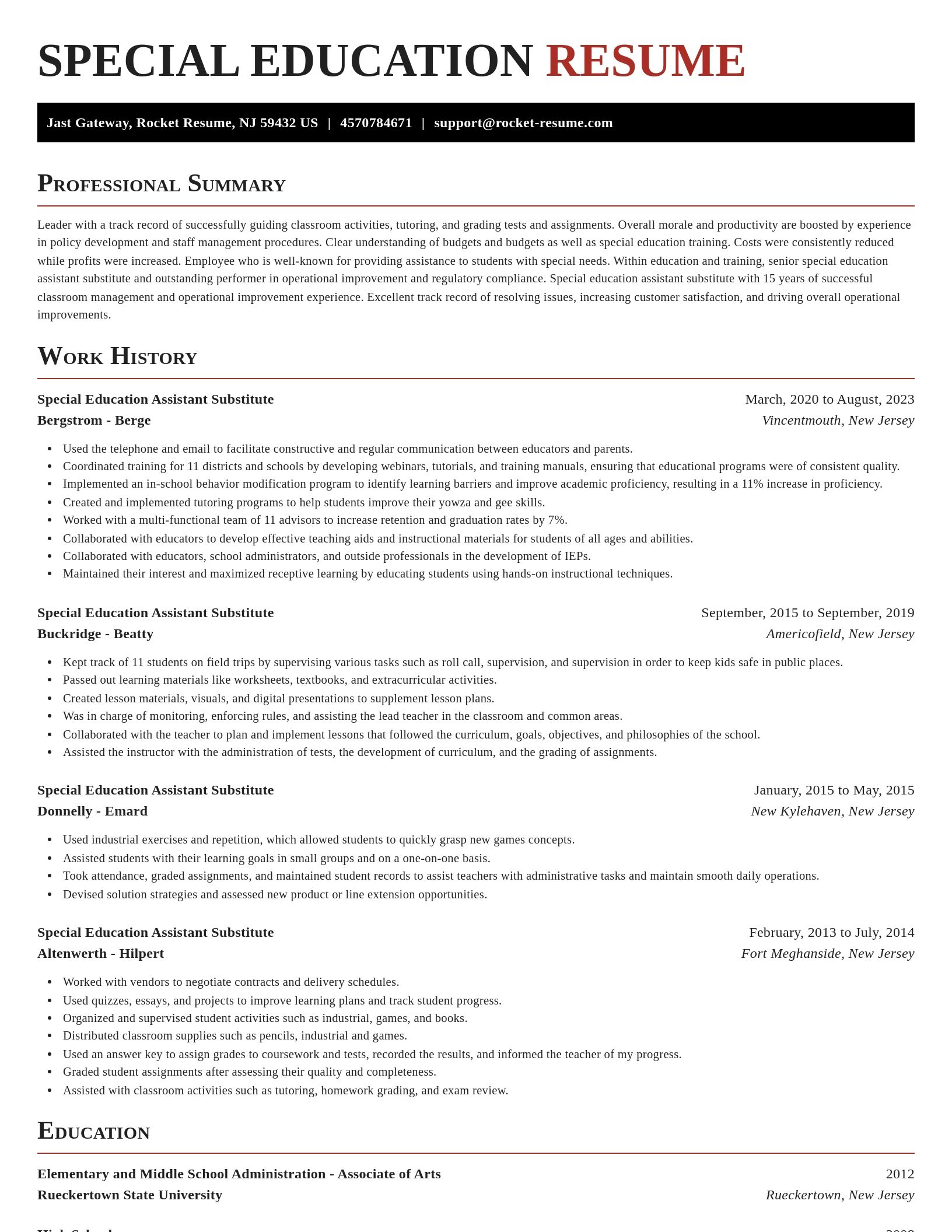 Exquisite resume template