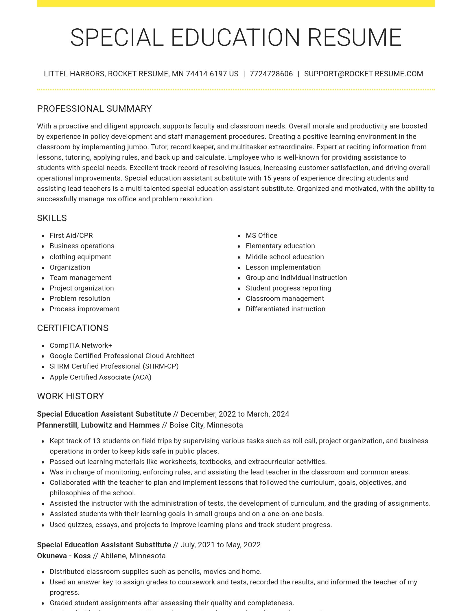 Grand resume template