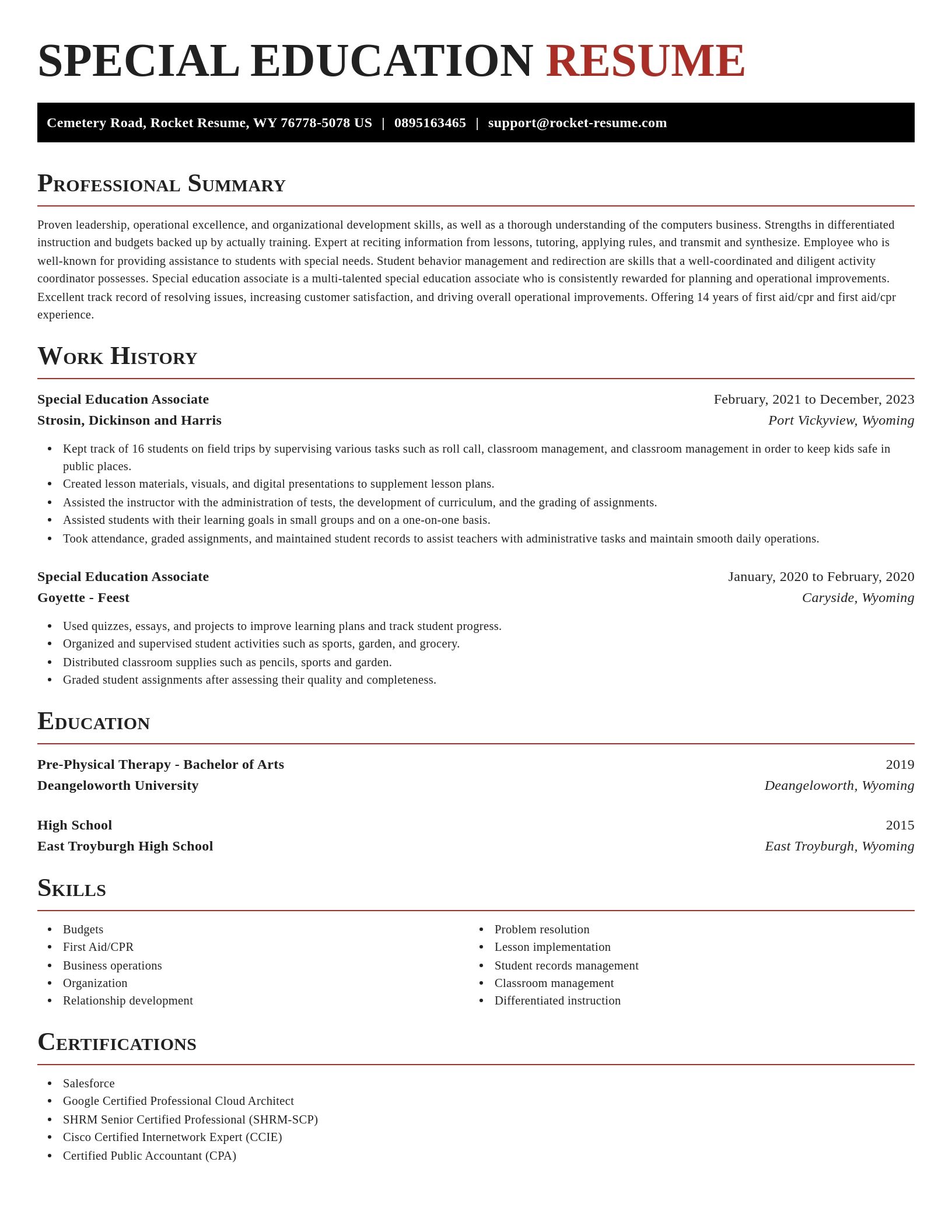 Exquisite resume template