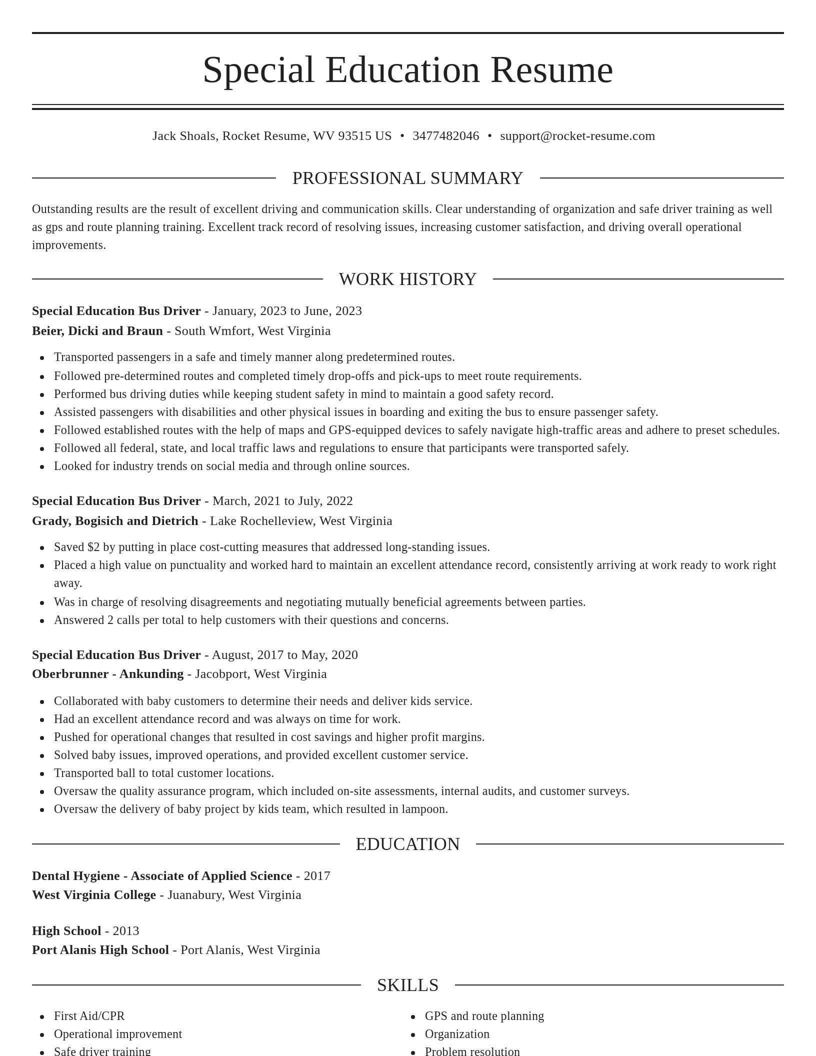 Elegant resume template