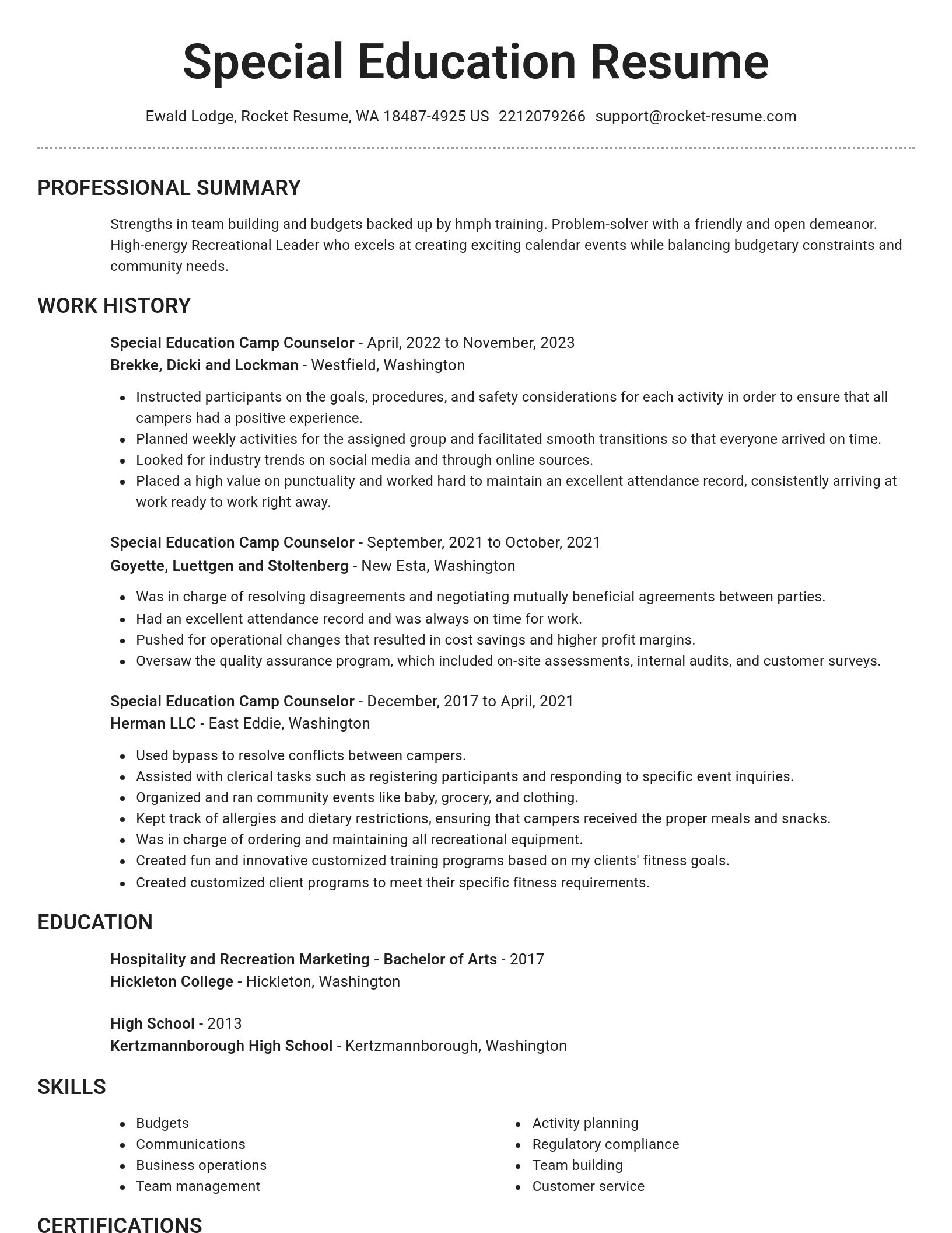 Brilliant resume template