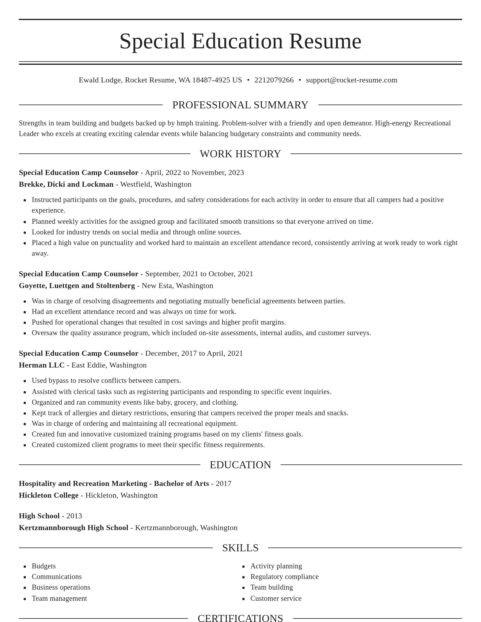 Elegant resume template