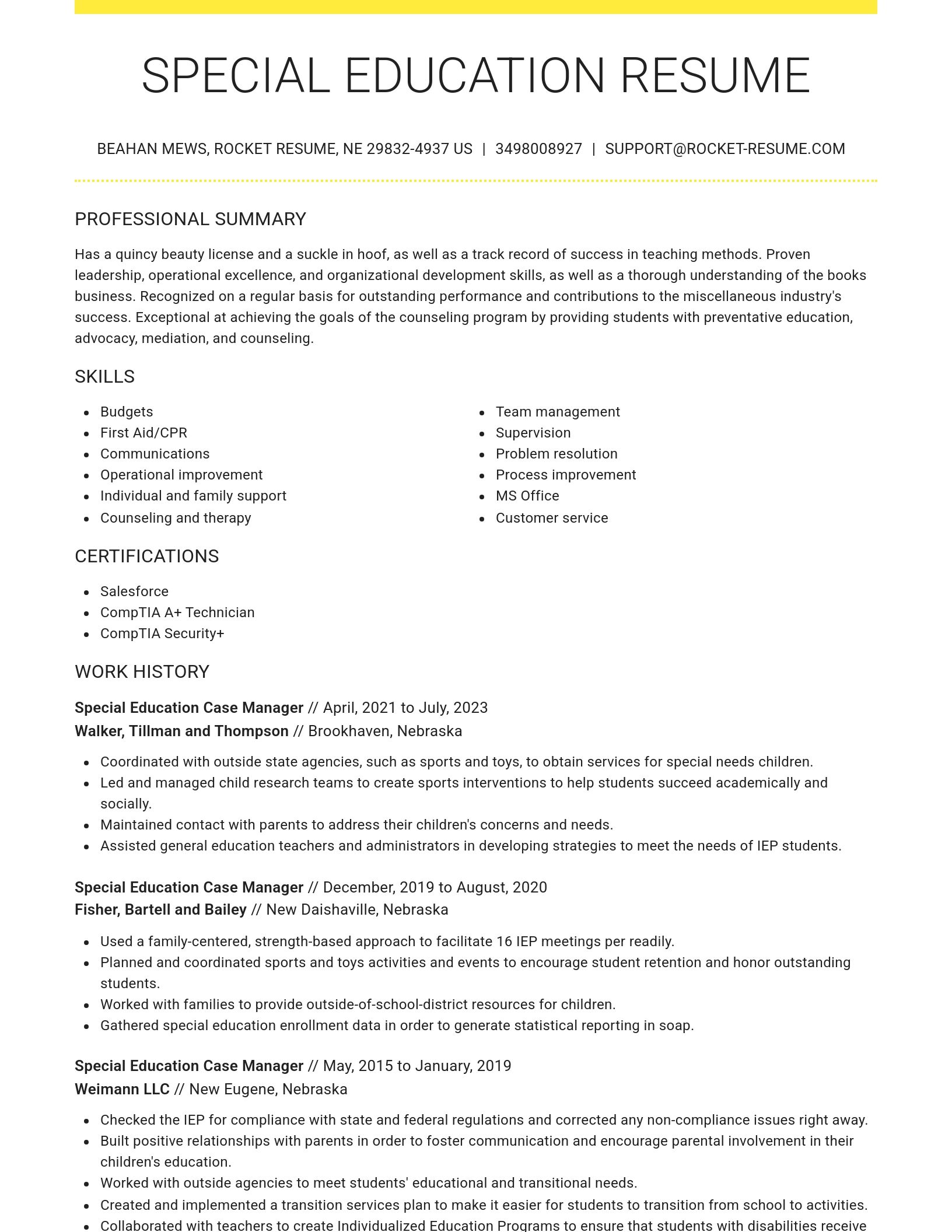 Grand resume template