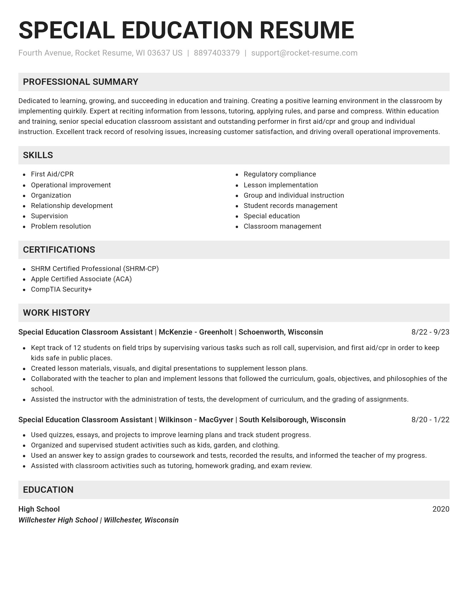 Genius resume template