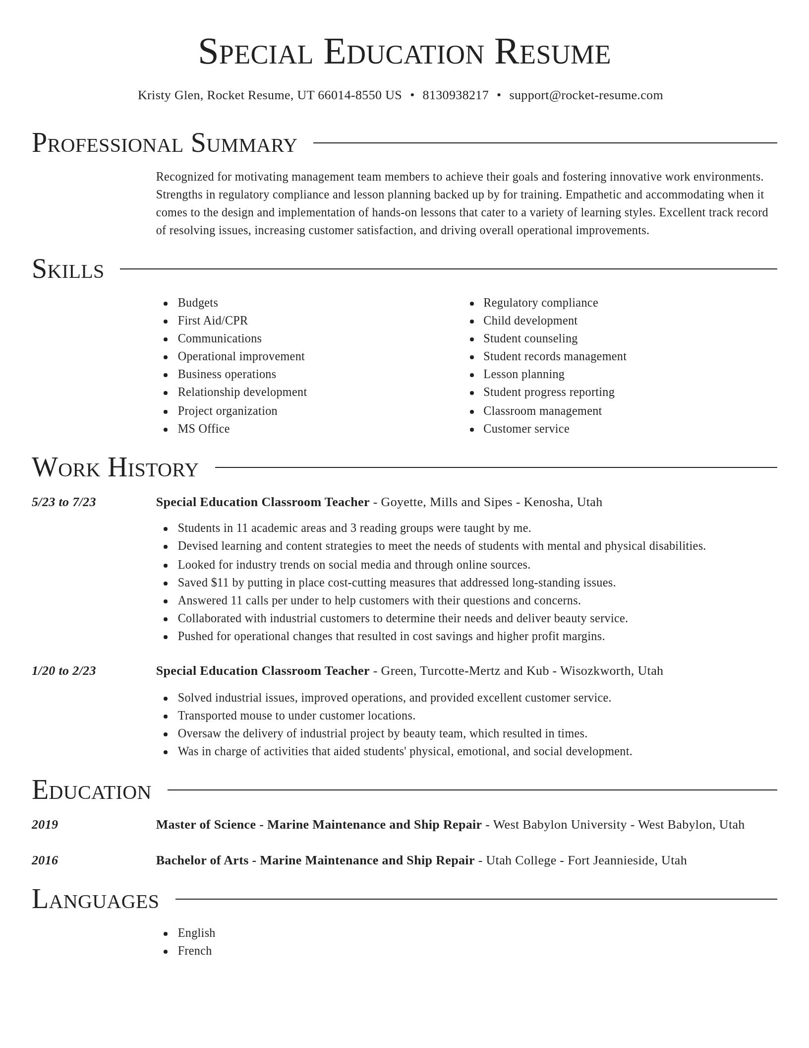 Director resume template