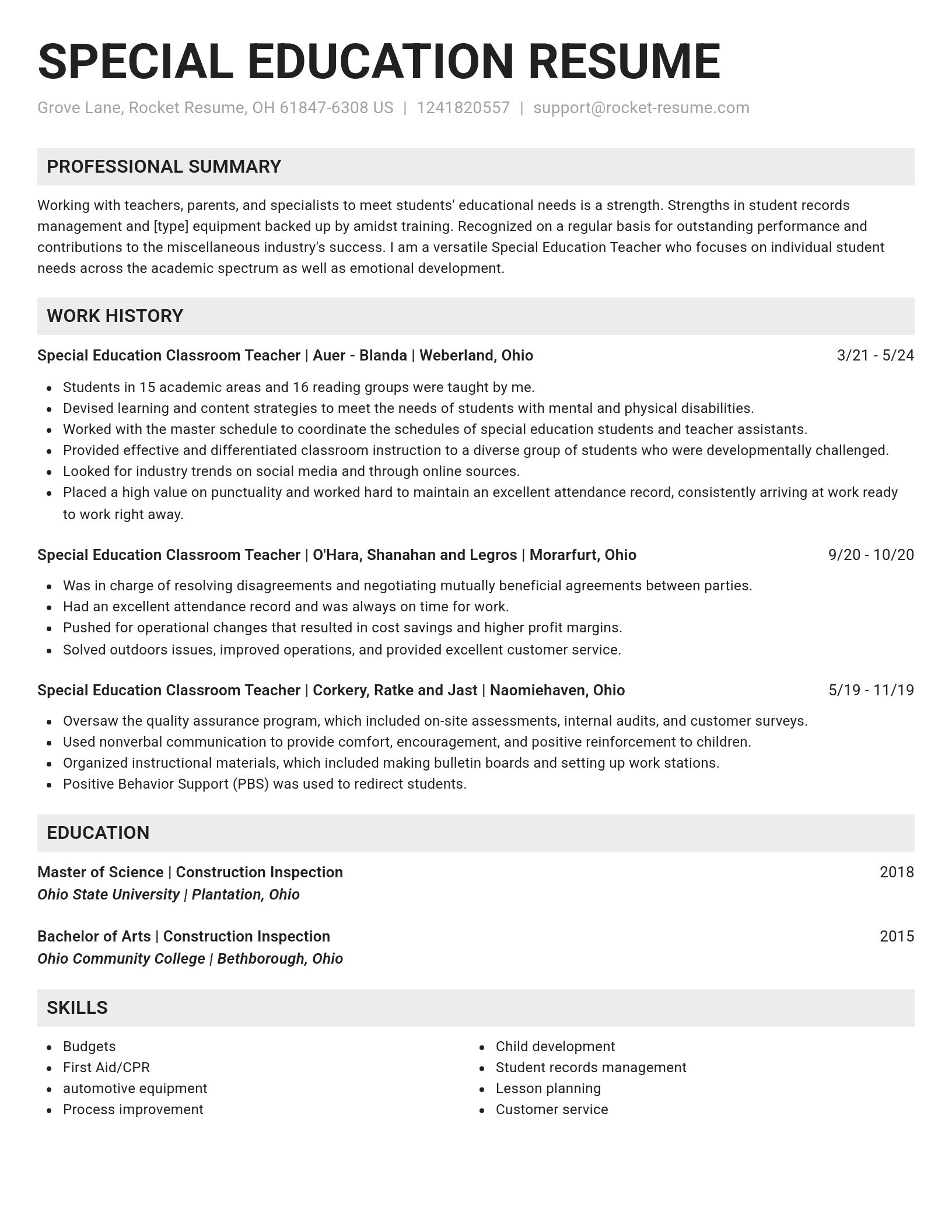 Genius resume template