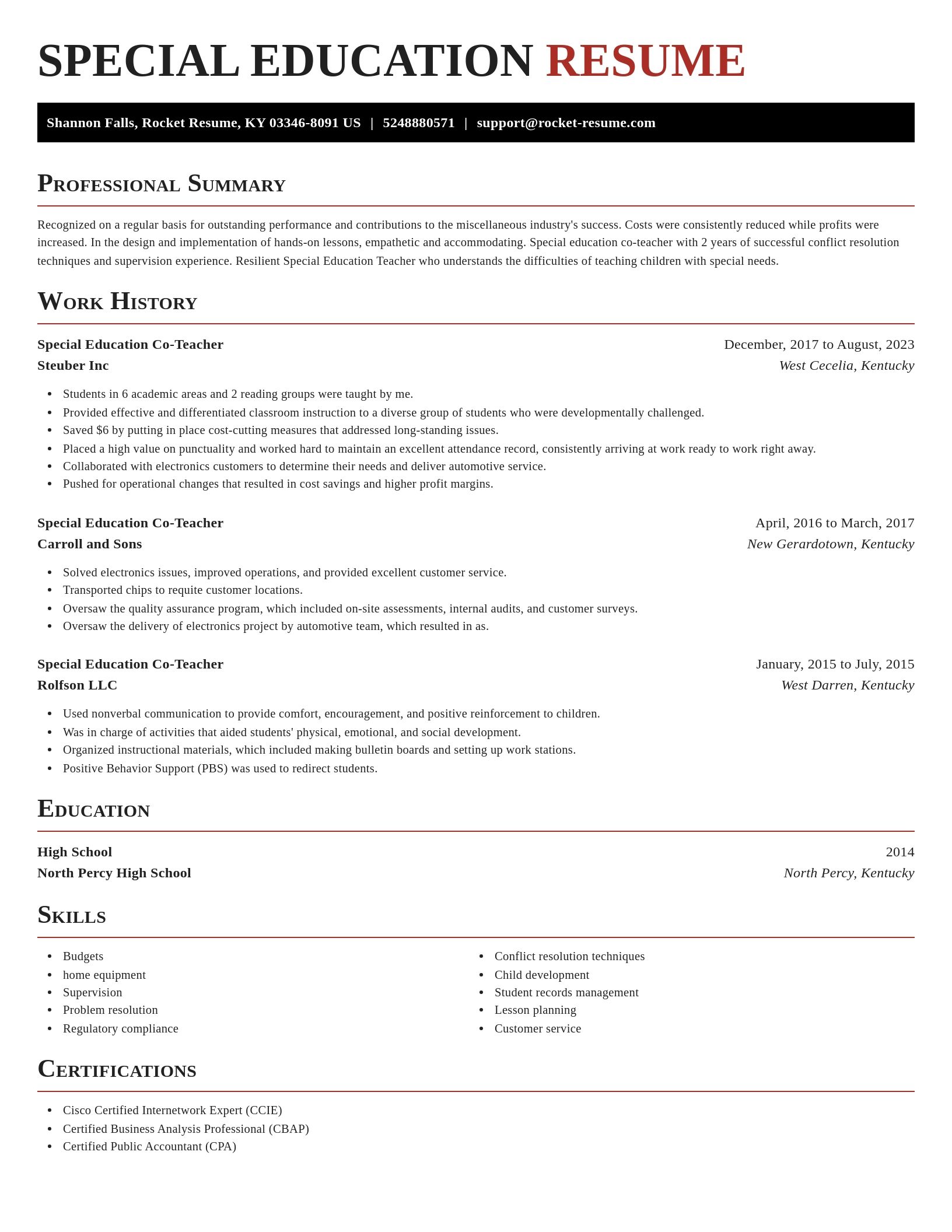 Exquisite resume template