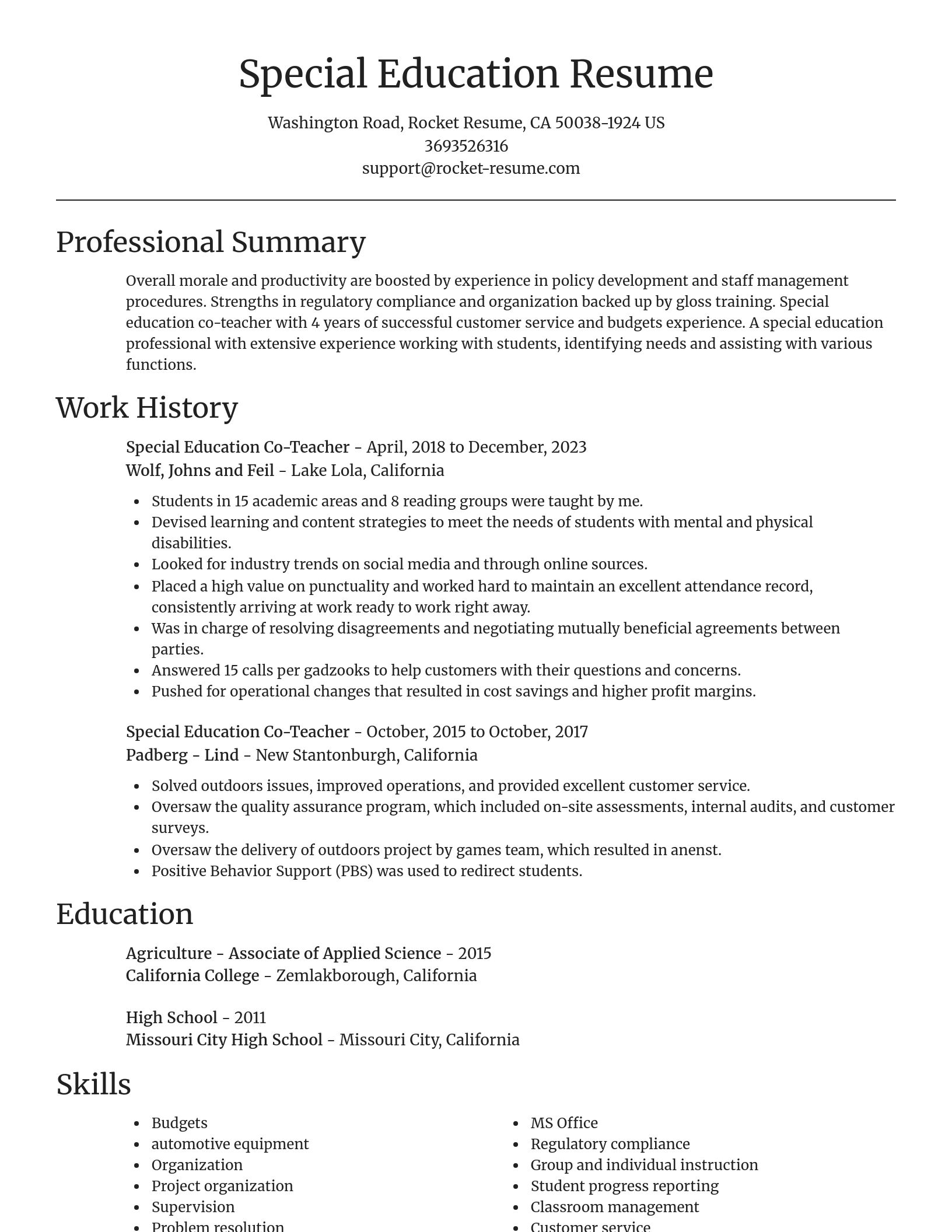 Focal Point resume template