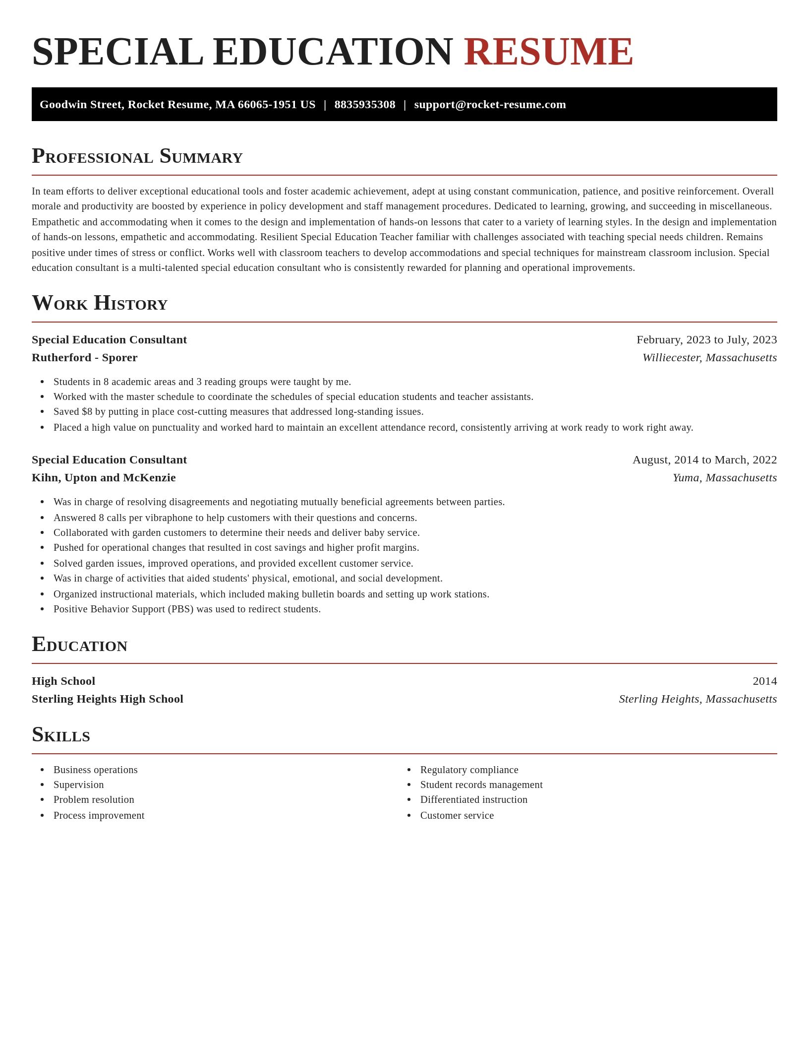 Exquisite resume template