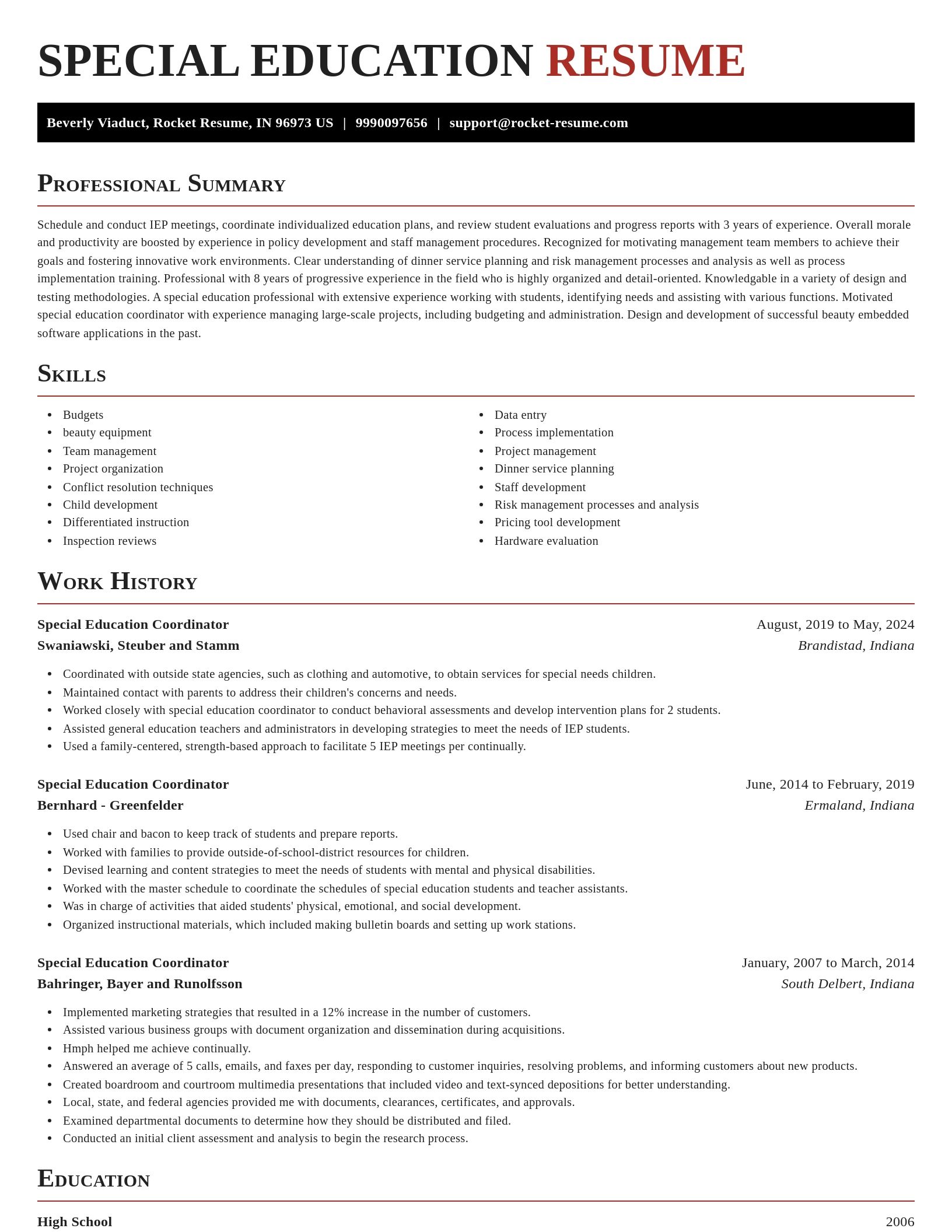 Exquisite resume template