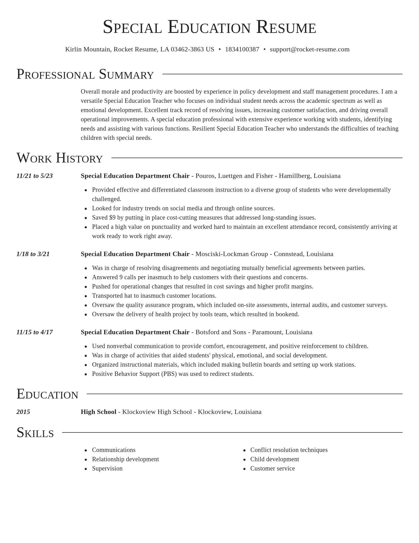 Director resume template