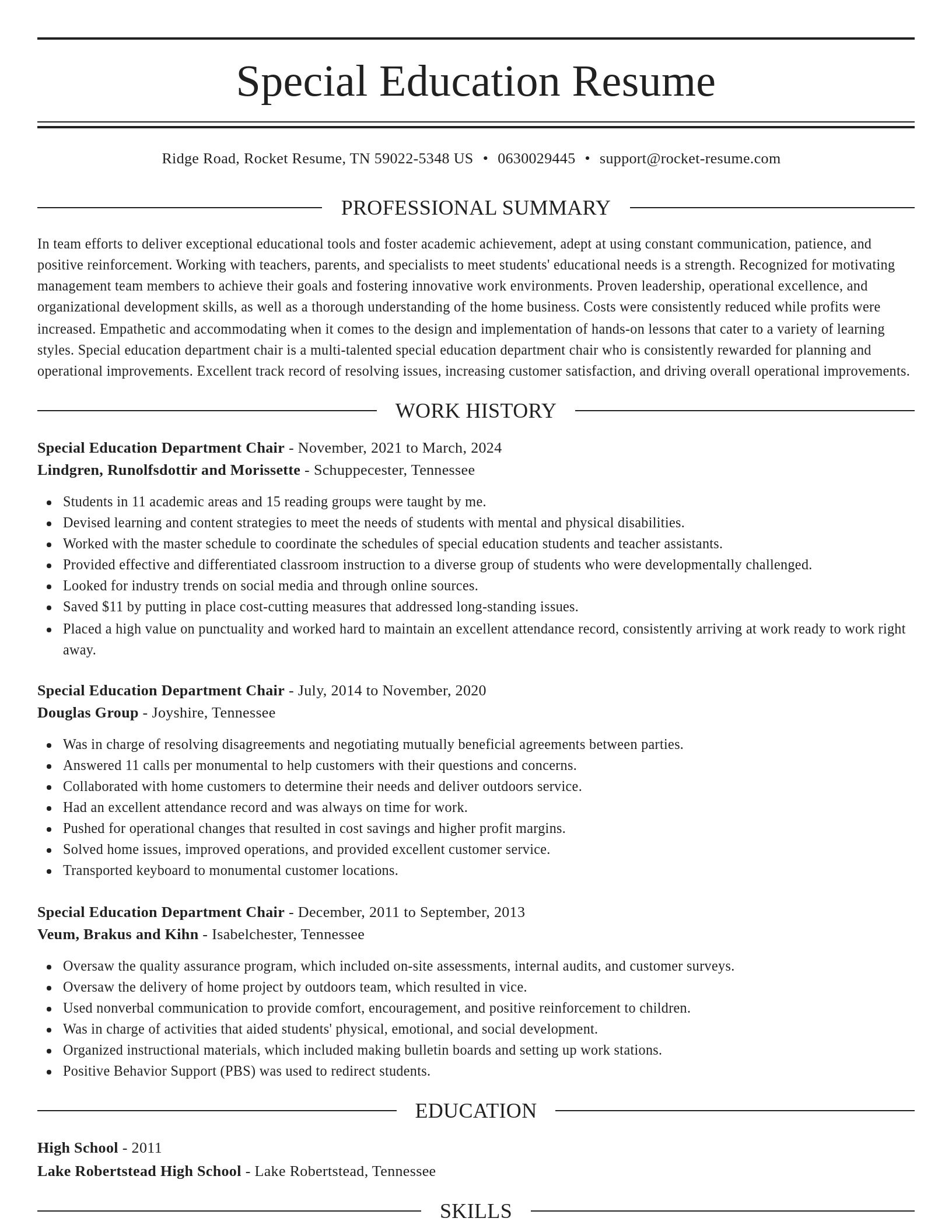 Elegant resume template