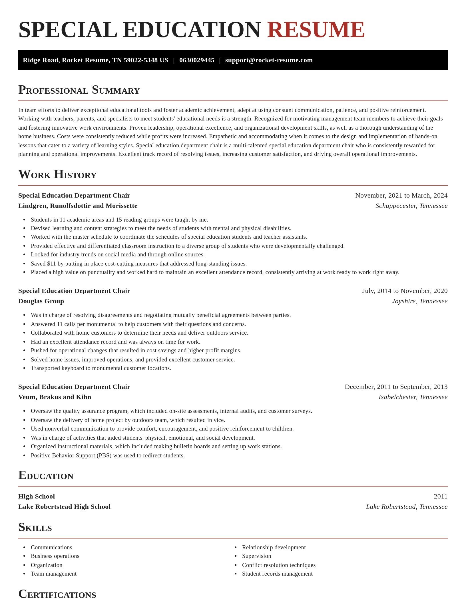 Exquisite resume template