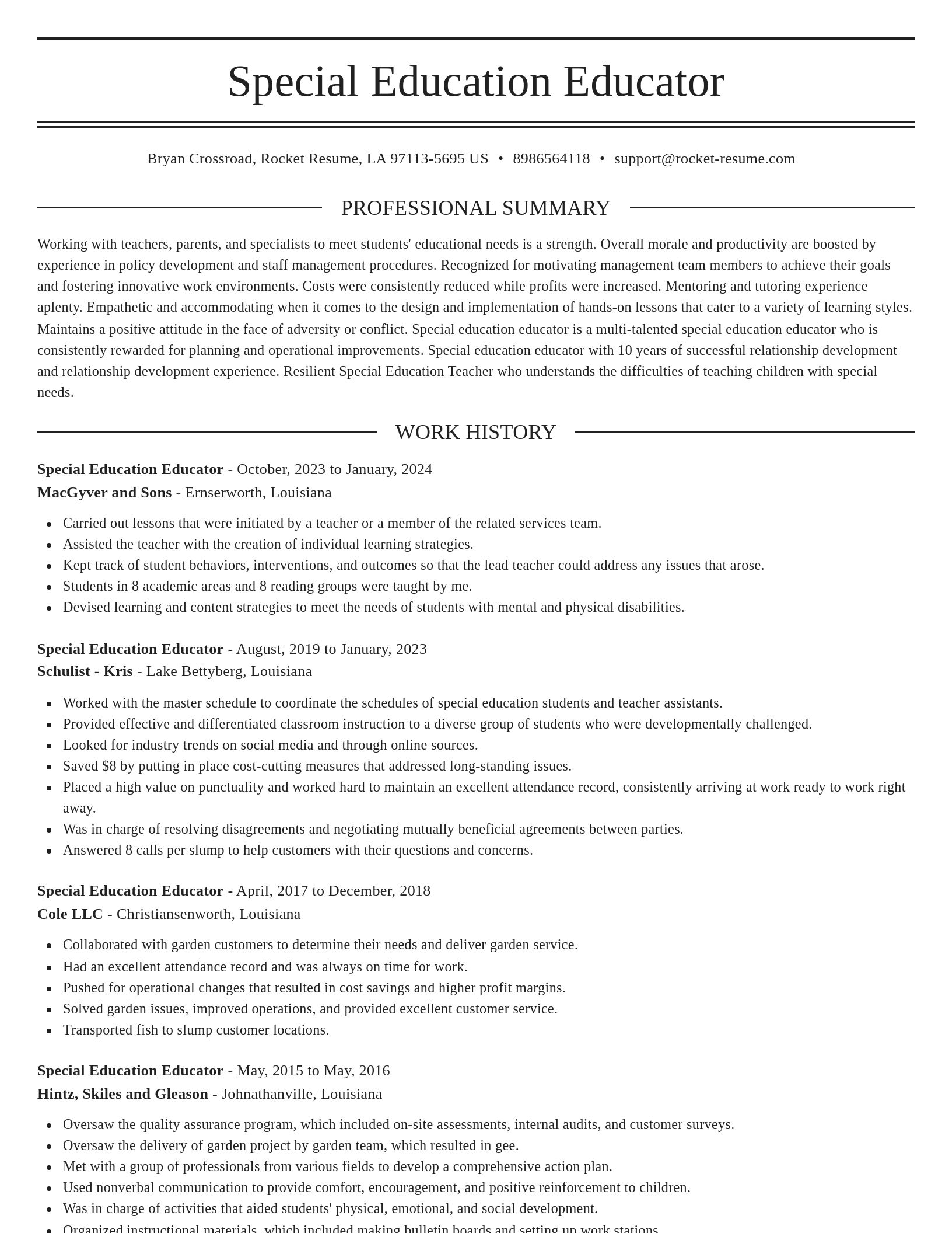 Elegant resume template
