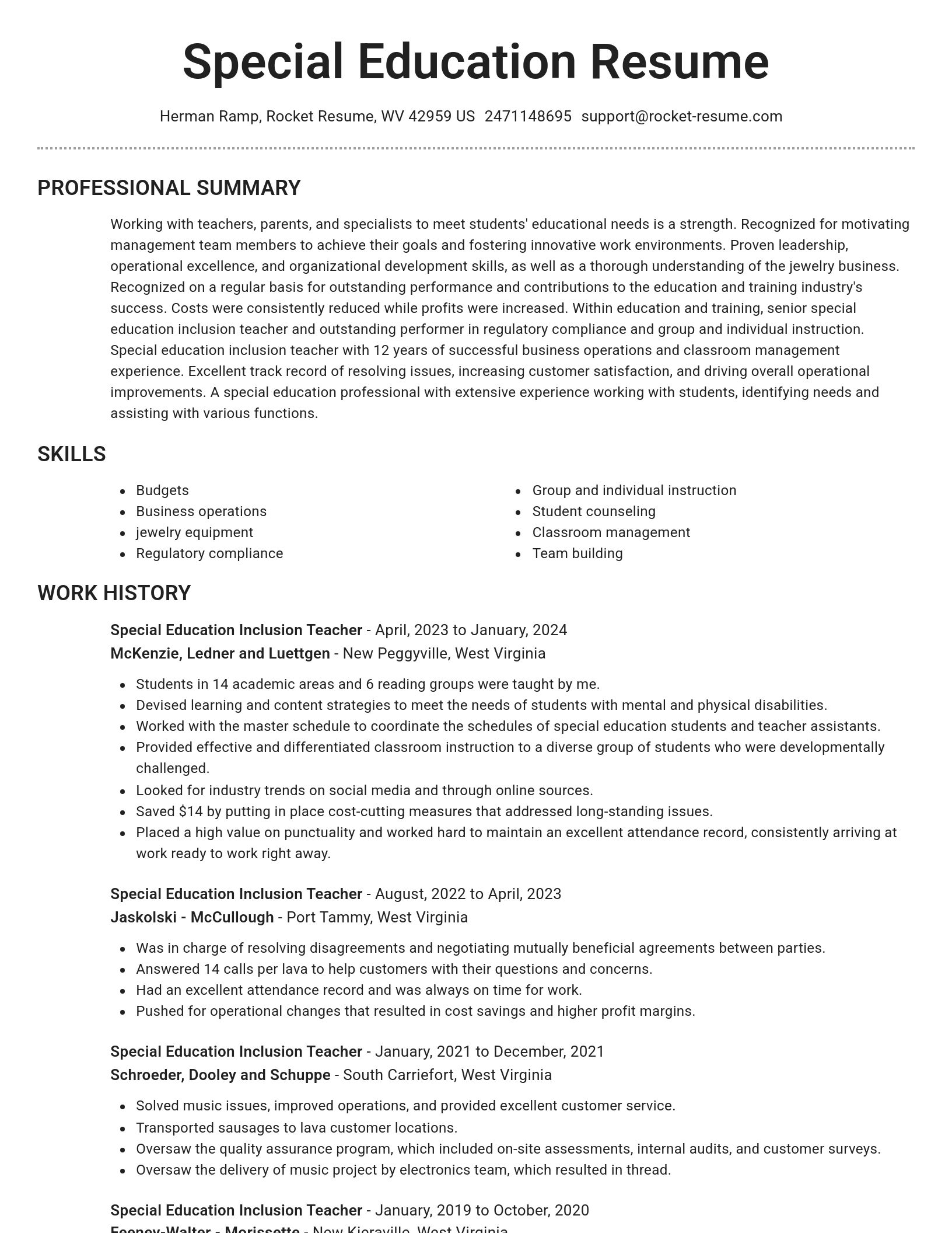 Brilliant resume template