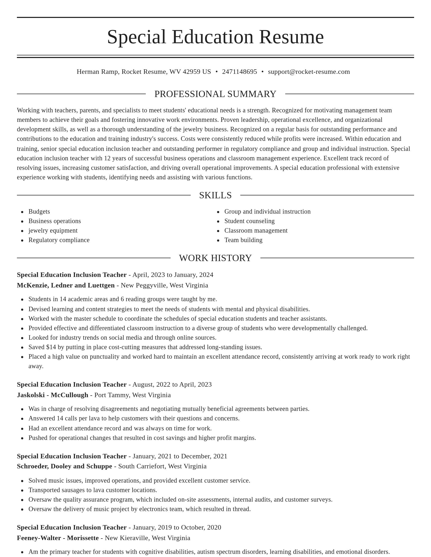 Elegant resume template