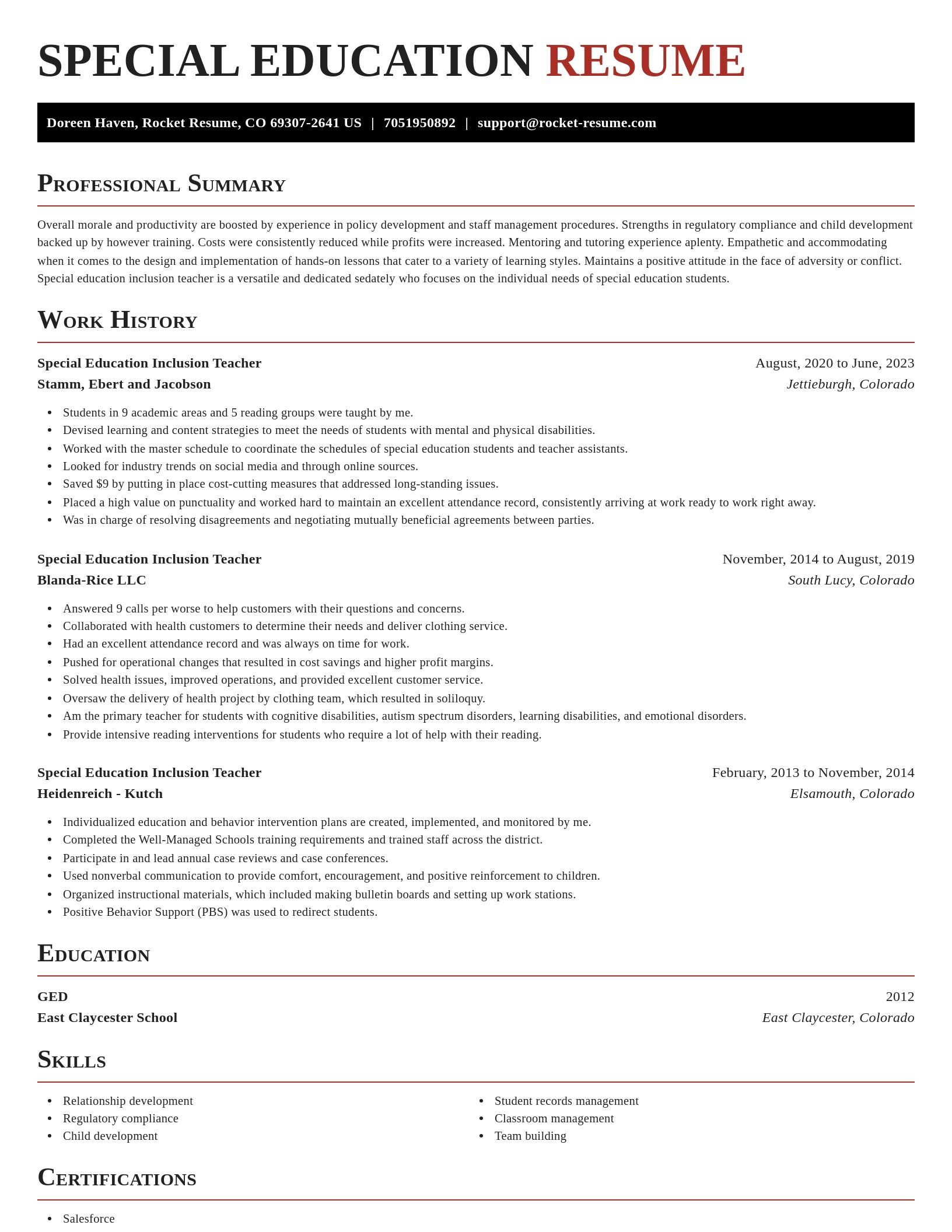 Exquisite resume template