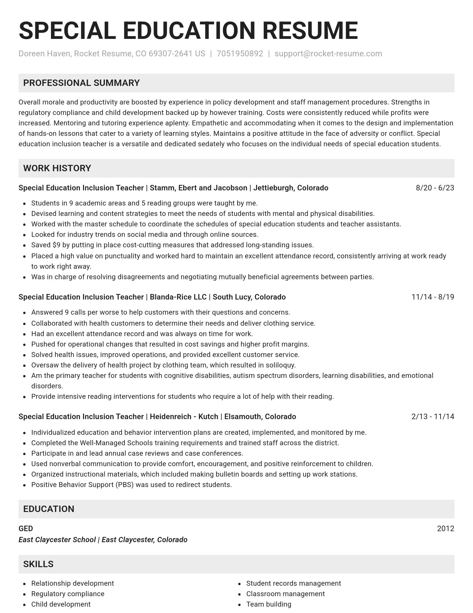Genius resume template