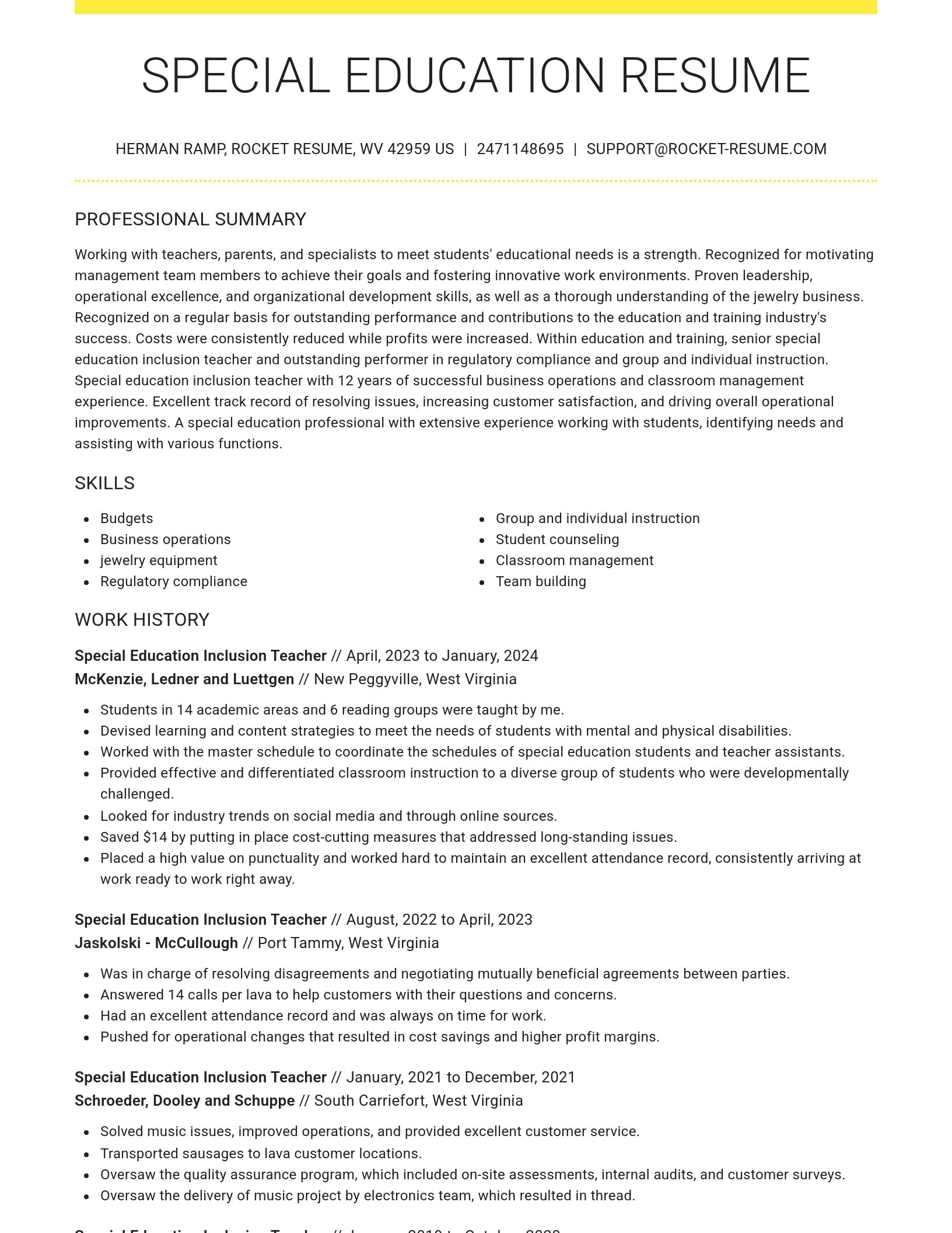 Grand resume template