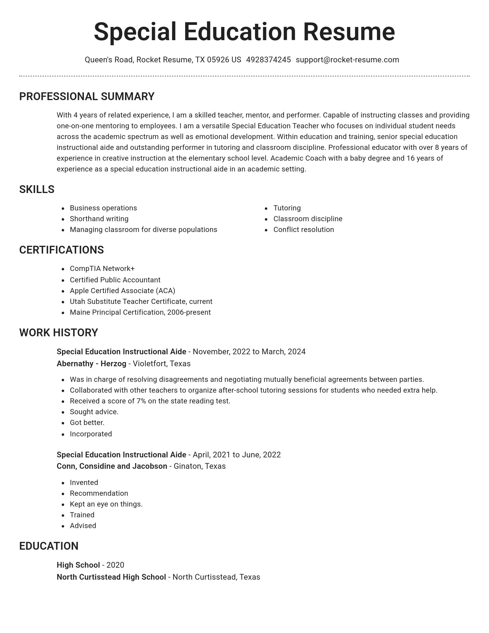 Brilliant resume template