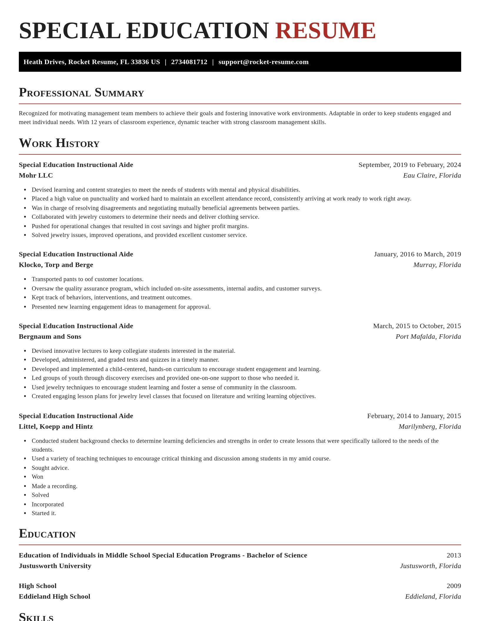 Exquisite resume template