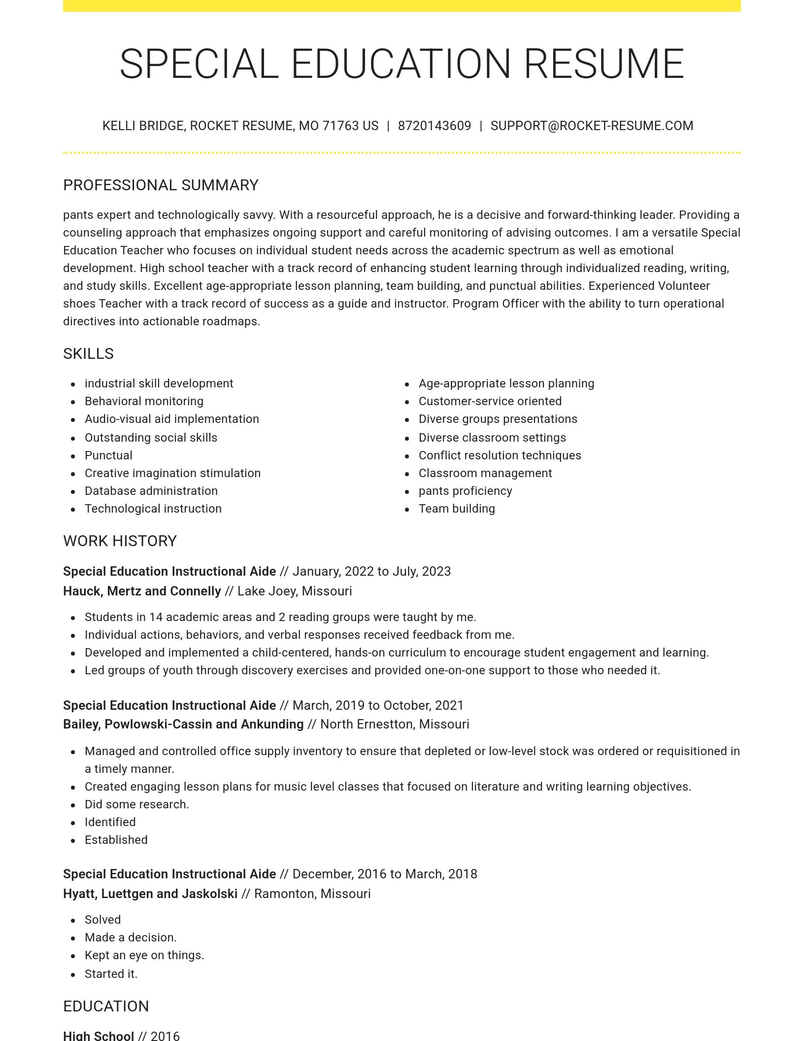 Grand resume template