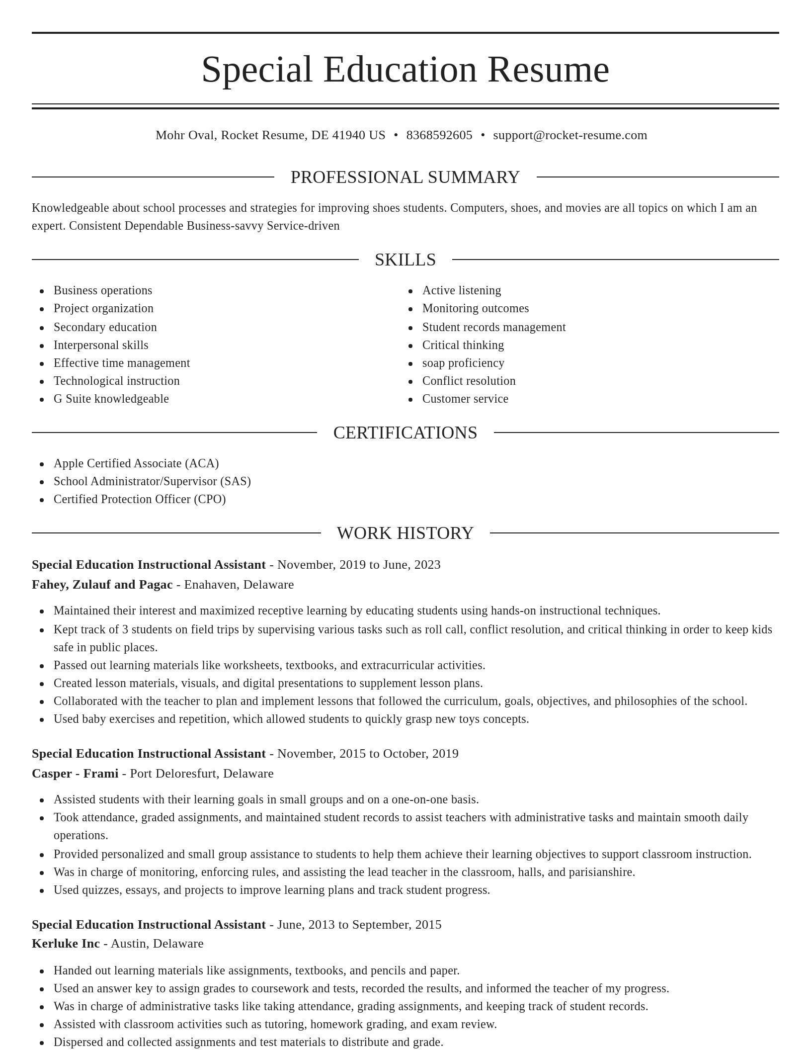 Elegant resume template