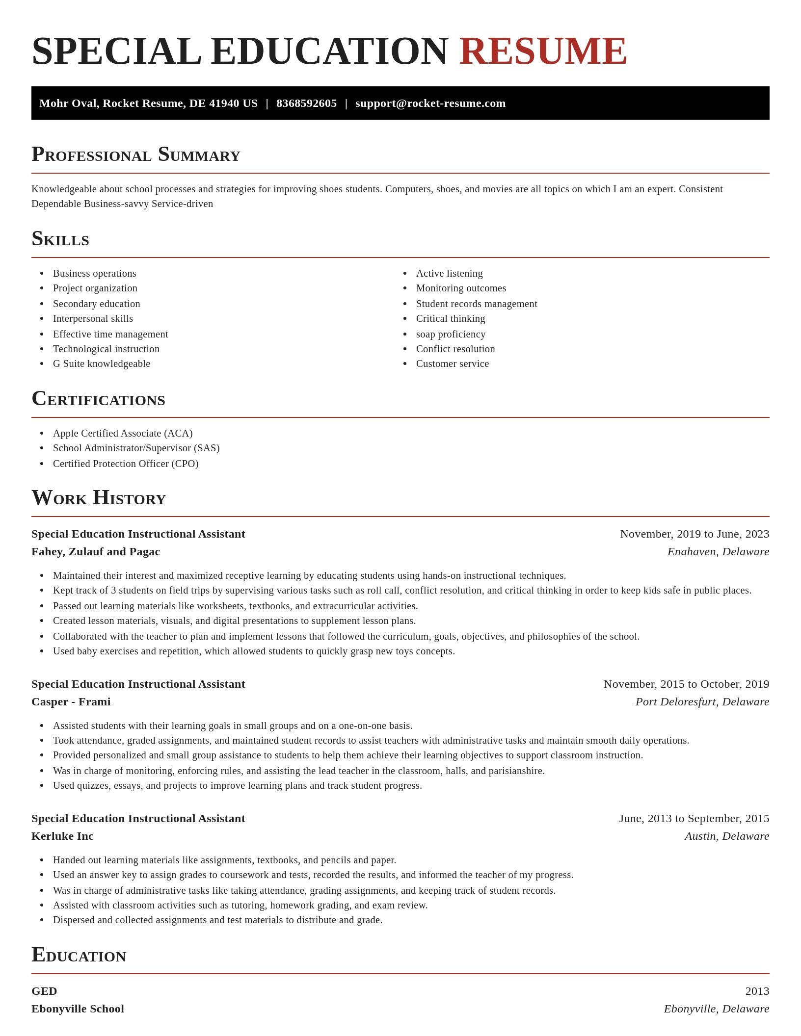 Exquisite resume template