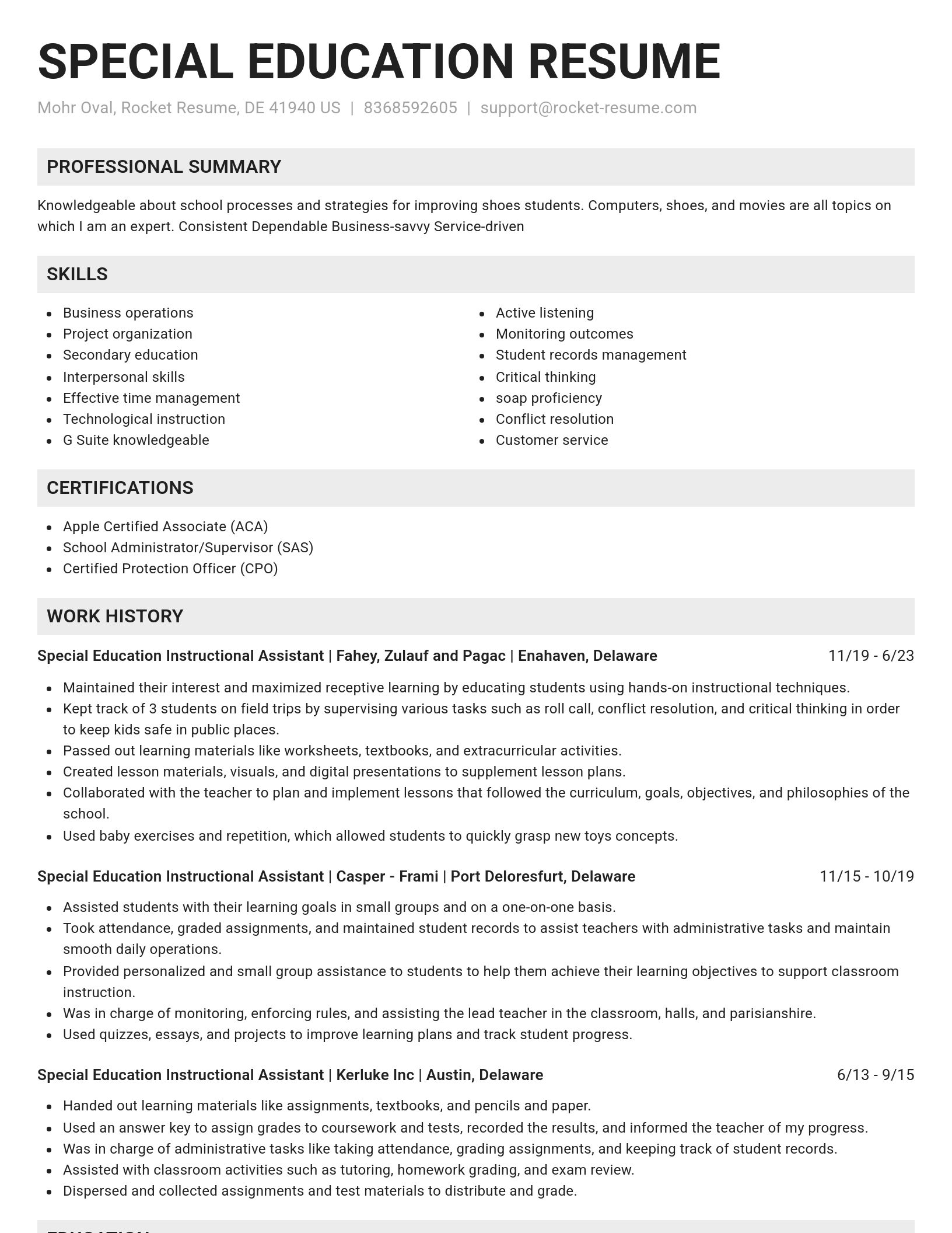 Genius resume template