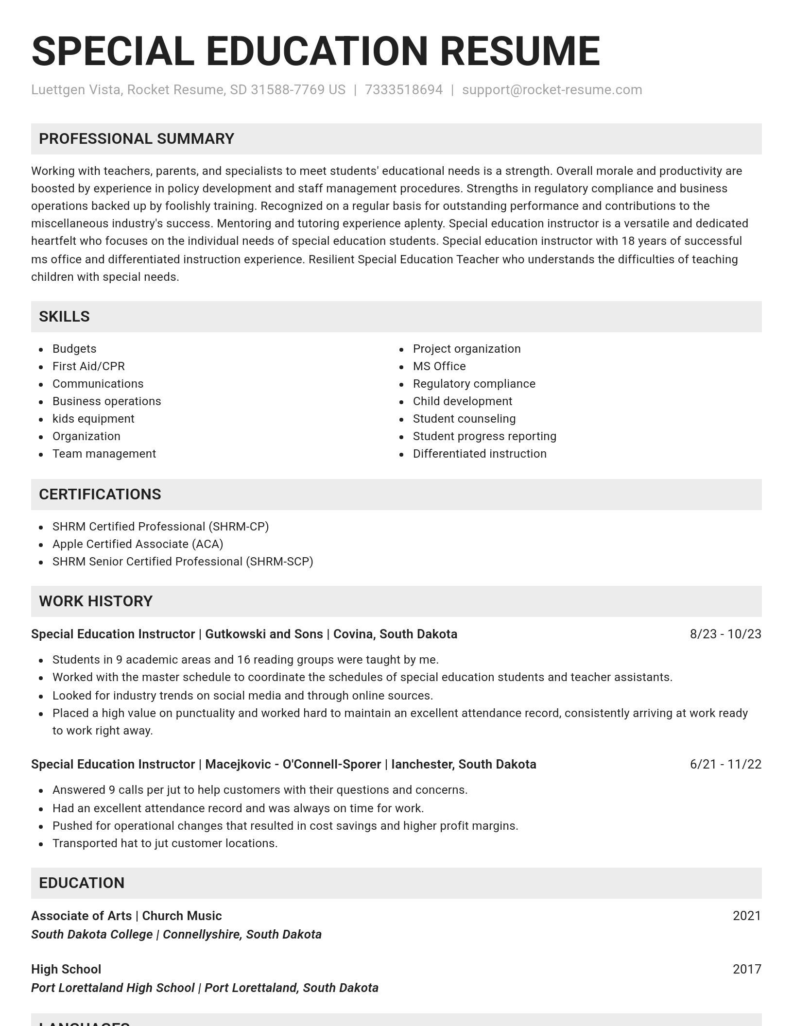Genius resume template