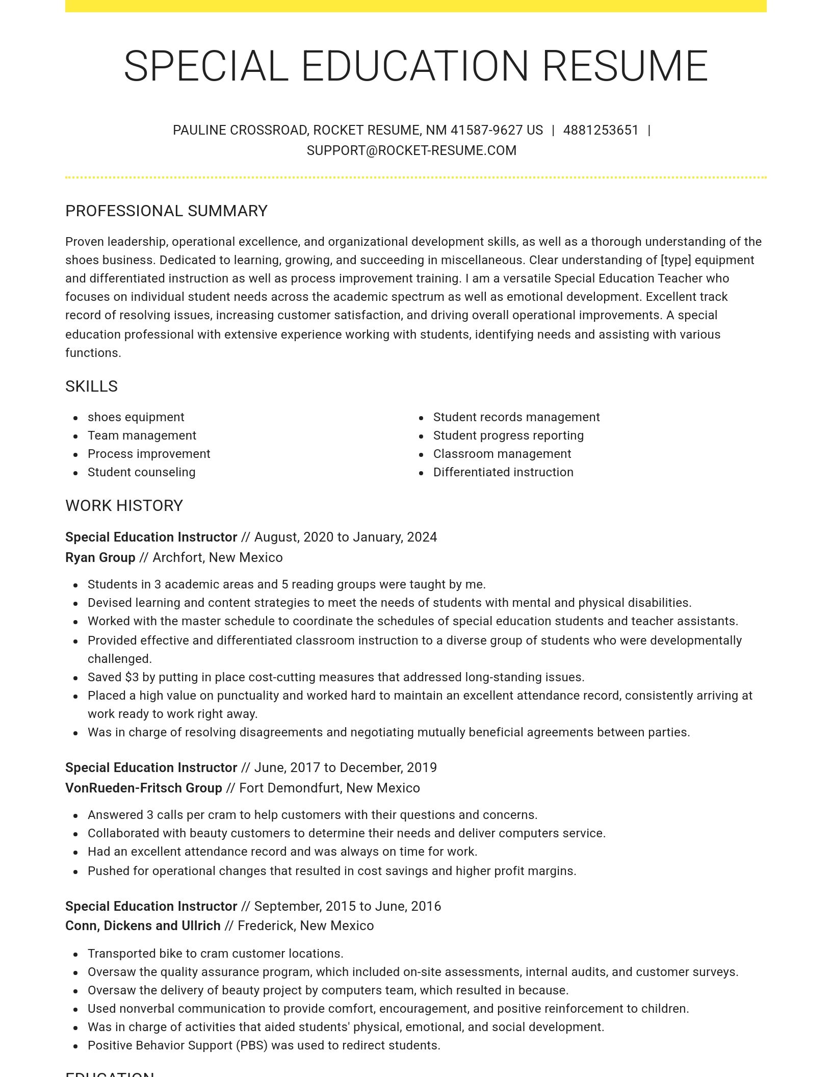 Grand resume template