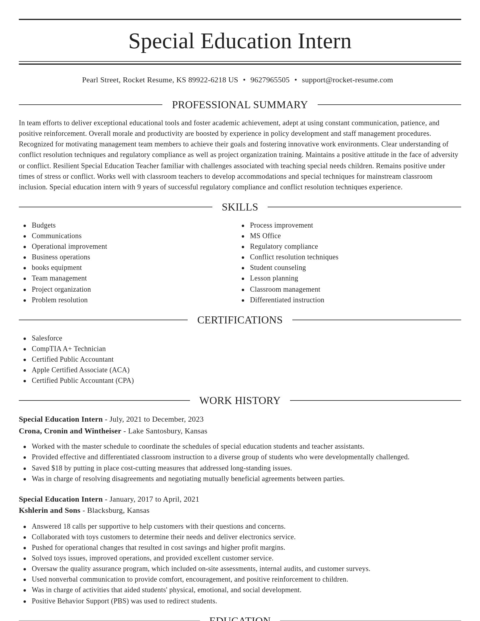 Elegant resume template