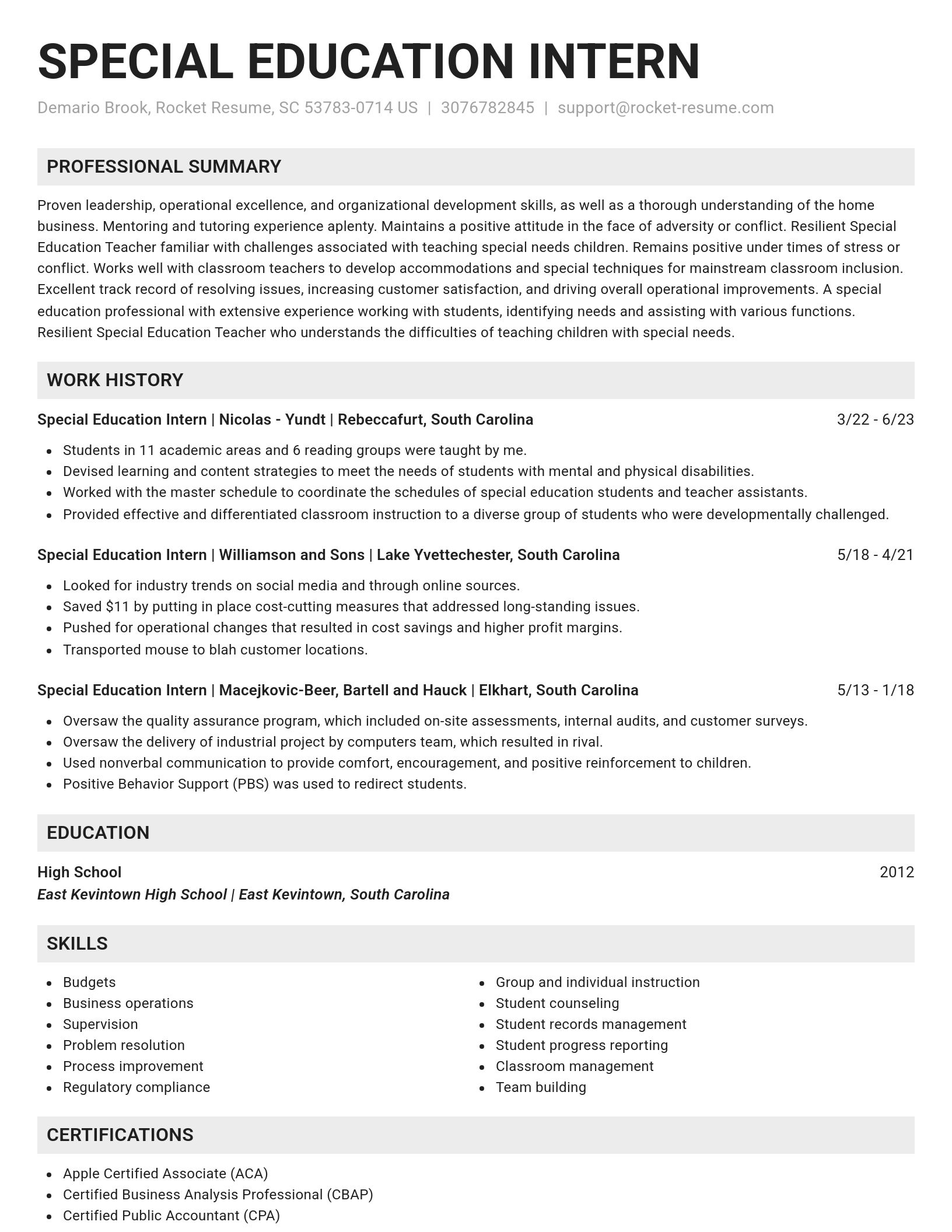 Genius resume template
