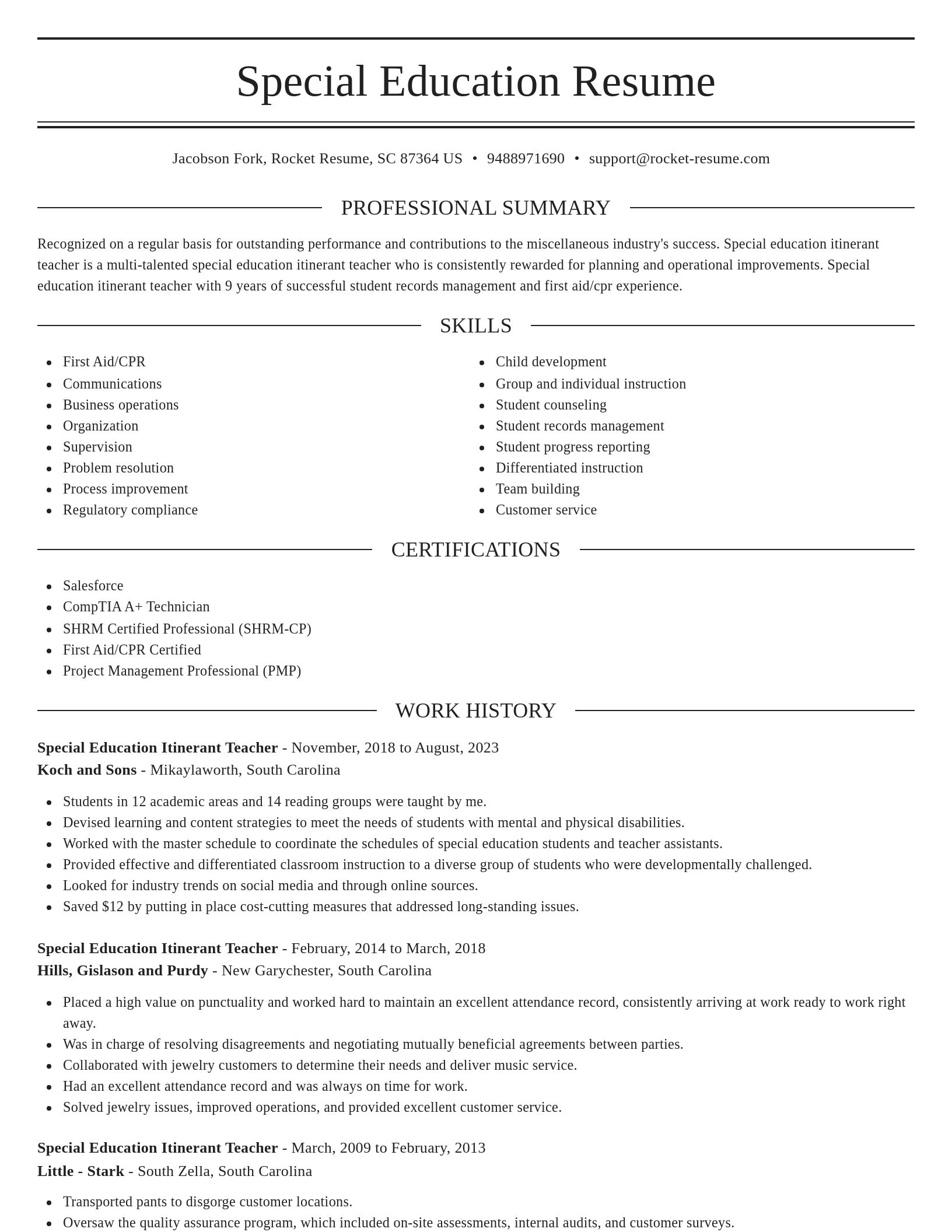 Elegant resume template
