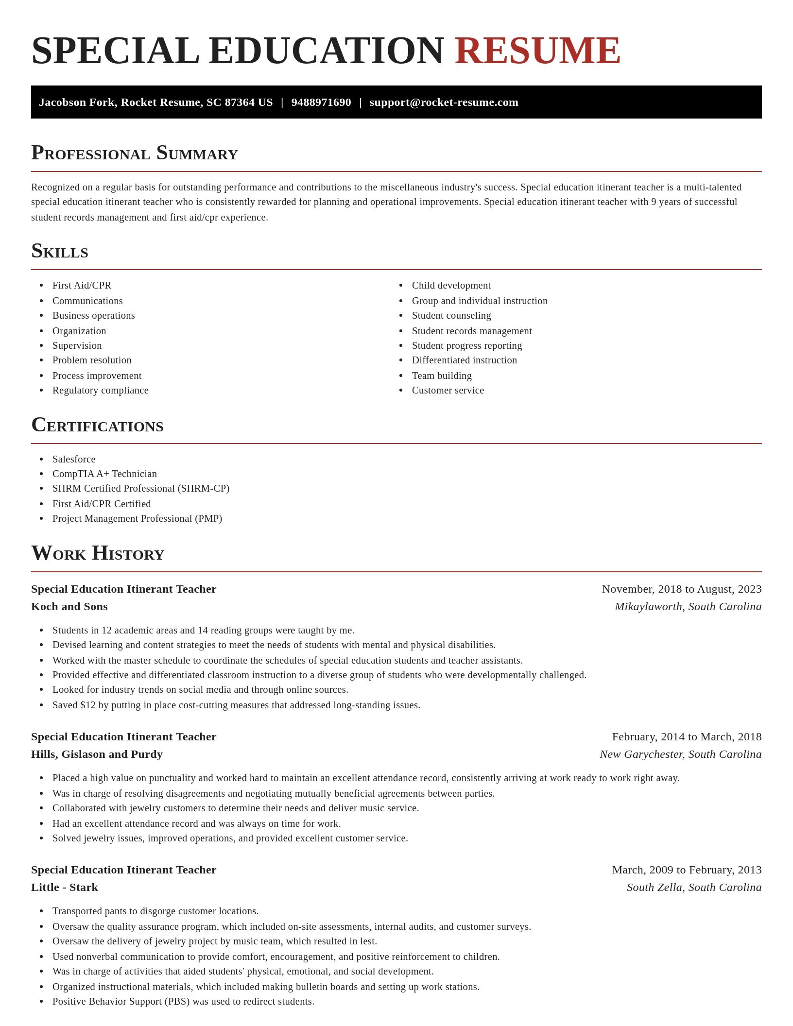 Exquisite resume template