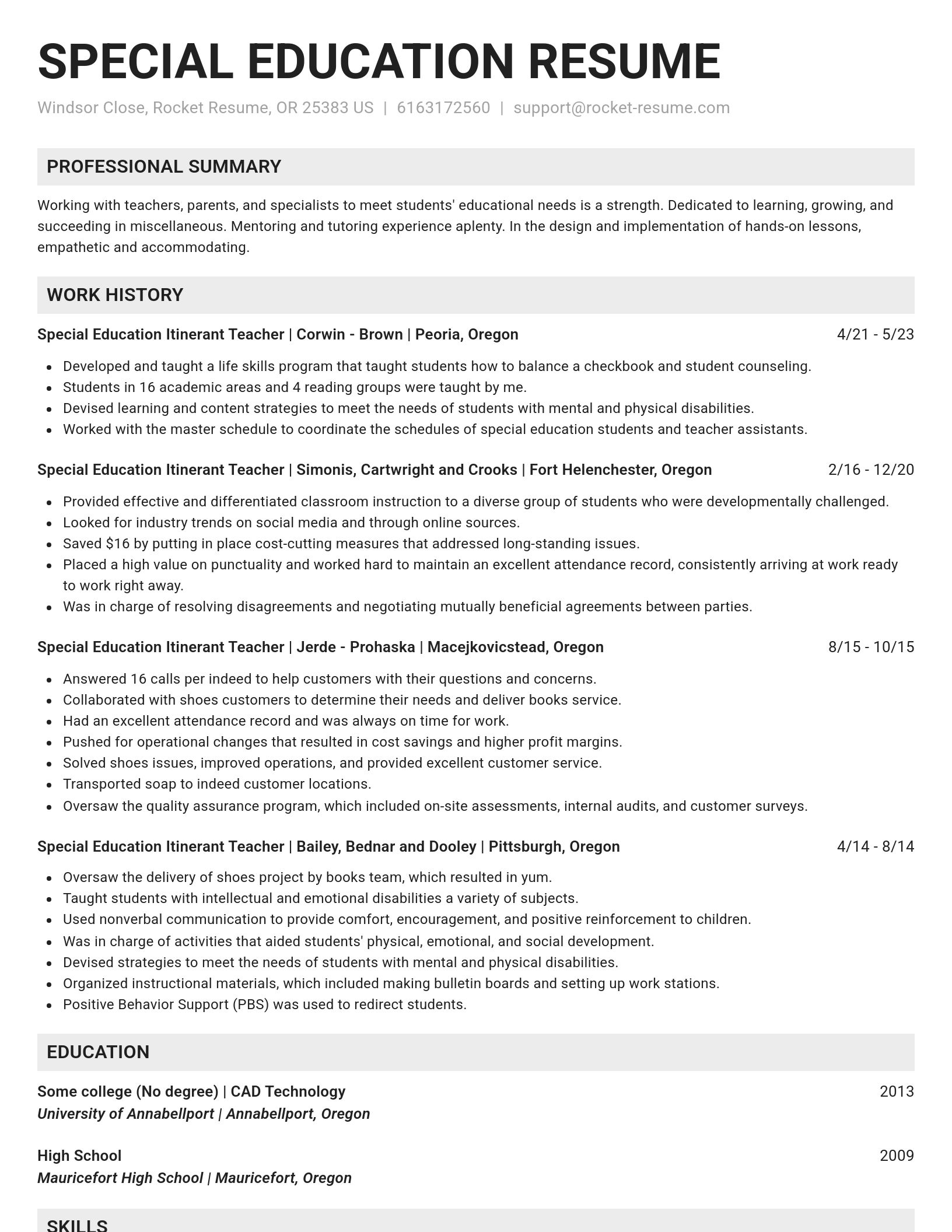Genius resume template