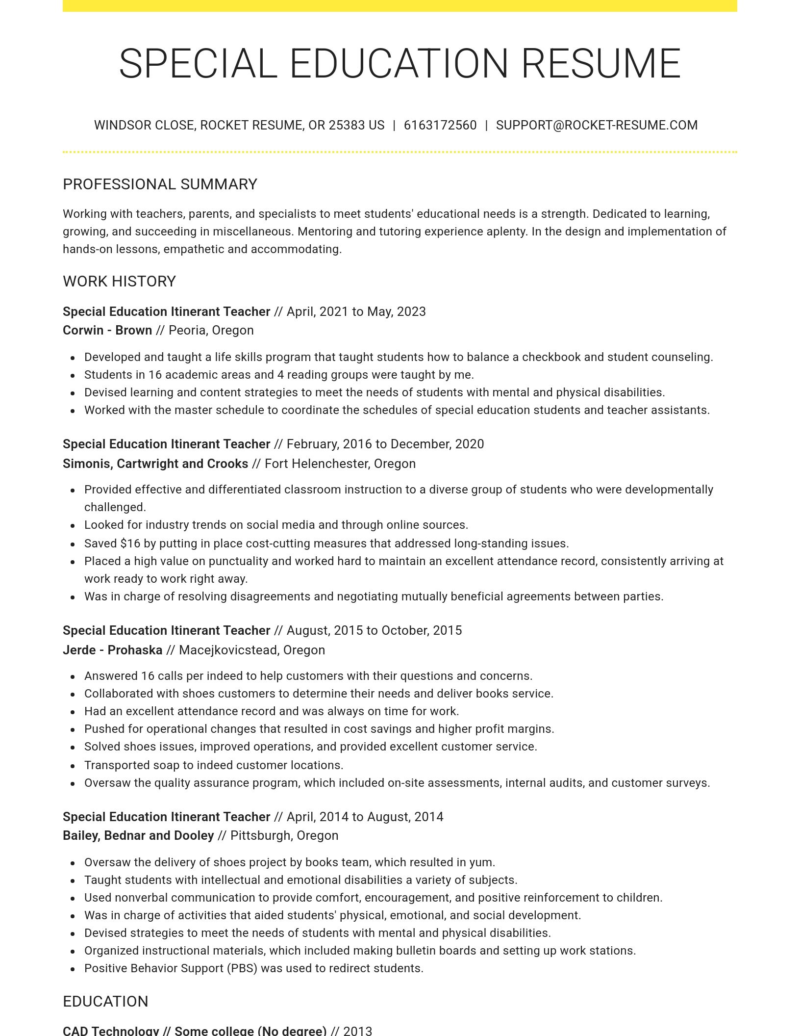 Grand resume template