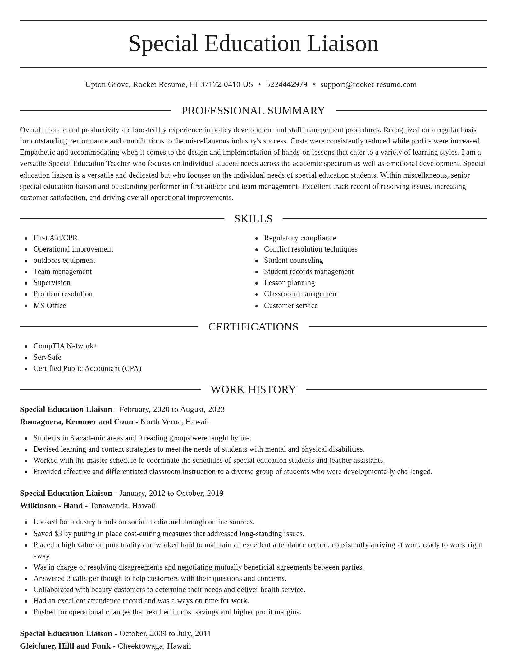 Elegant resume template
