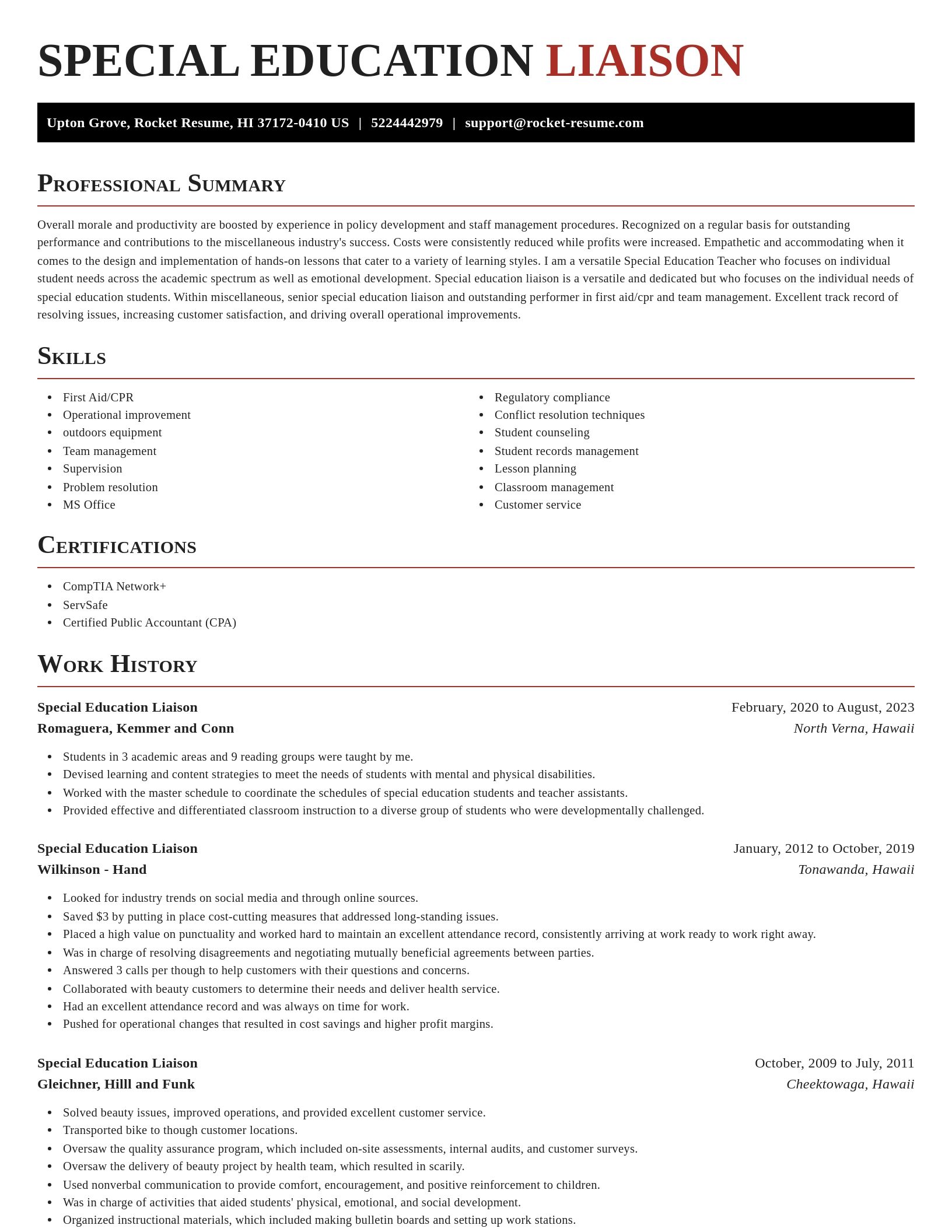 Exquisite resume template