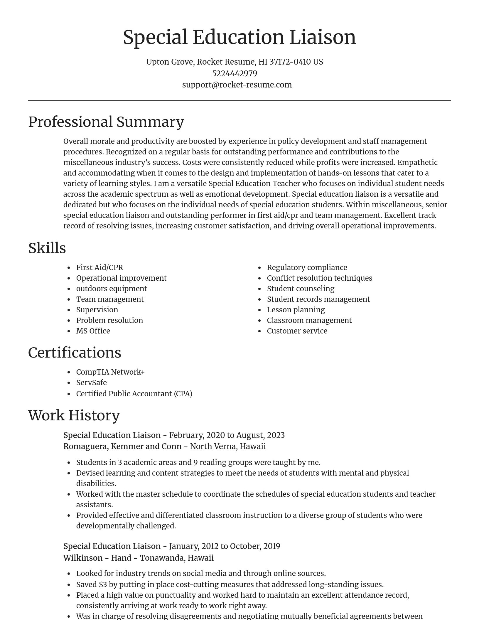 Focal Point resume template