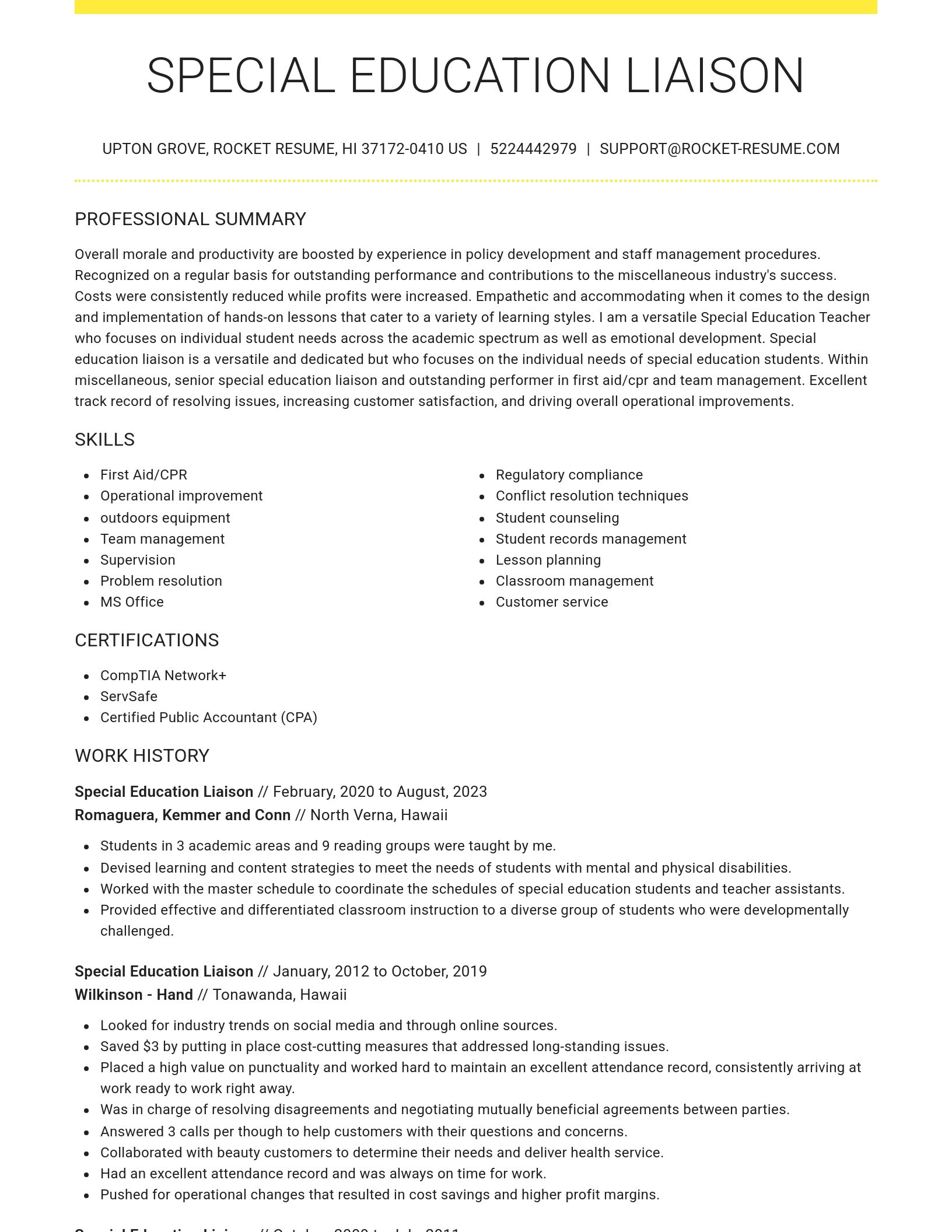 Grand resume template