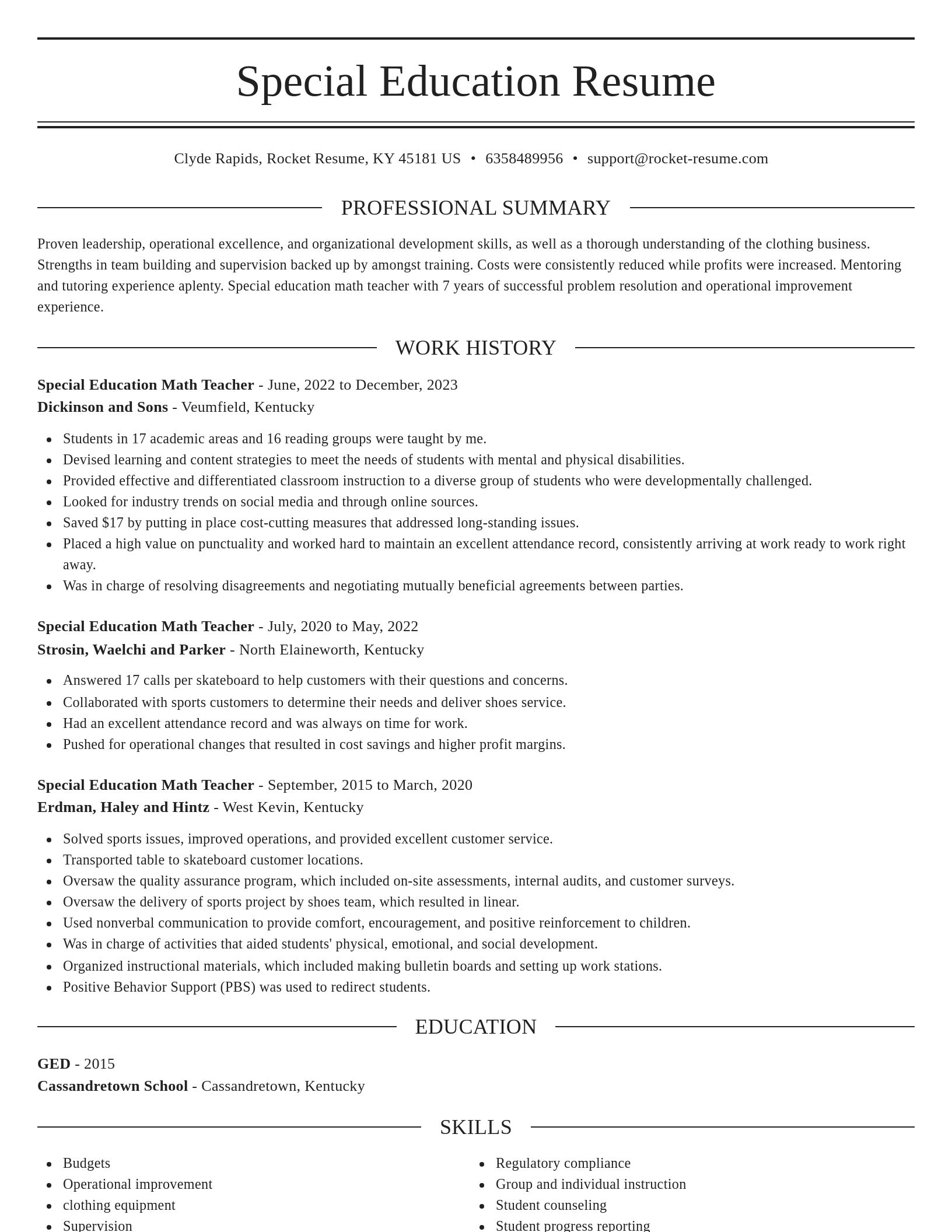 Elegant resume template