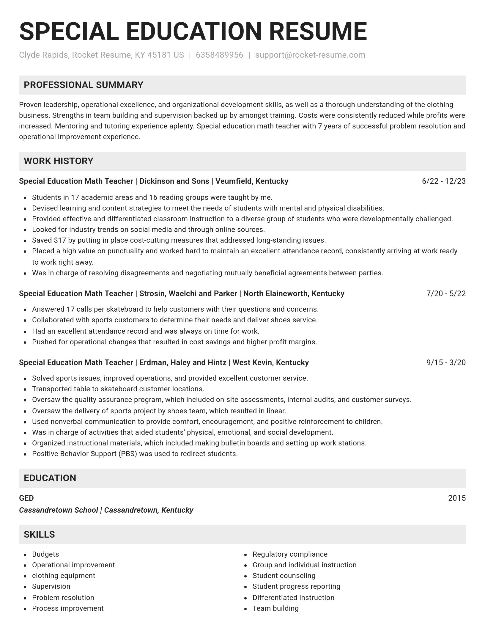 Genius resume template