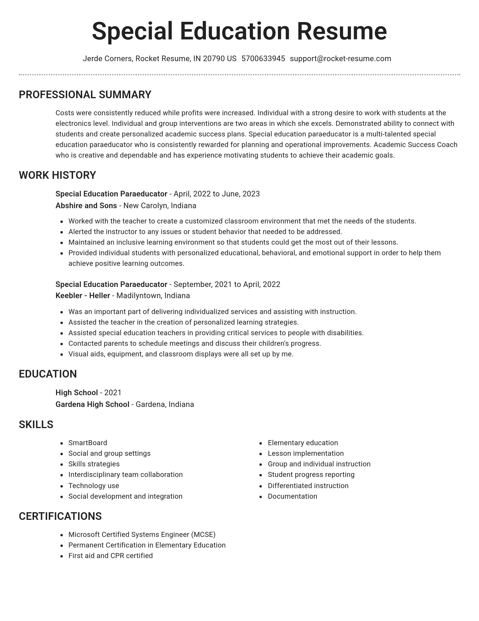 Brilliant resume template