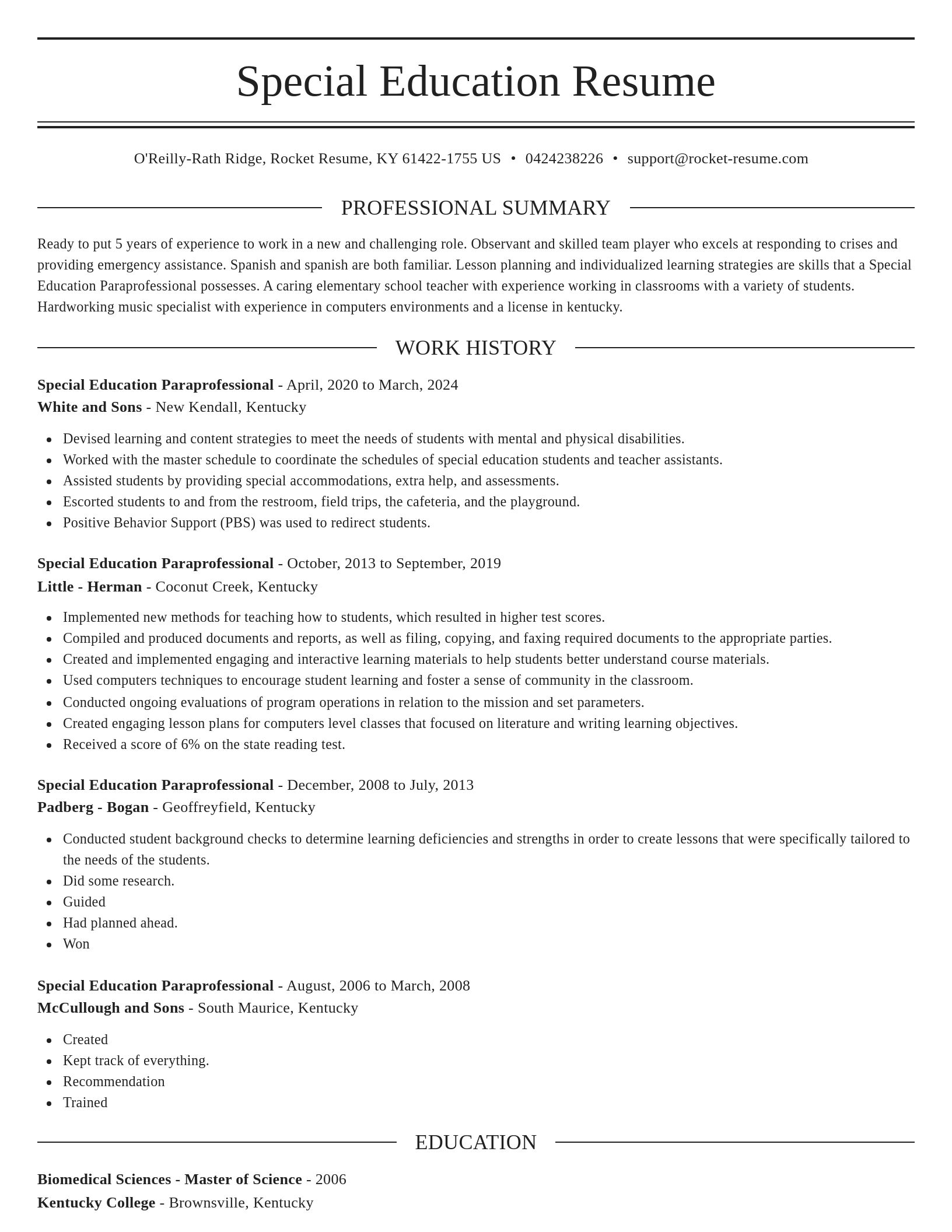 Elegant resume template