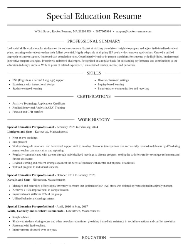 Elegant resume template