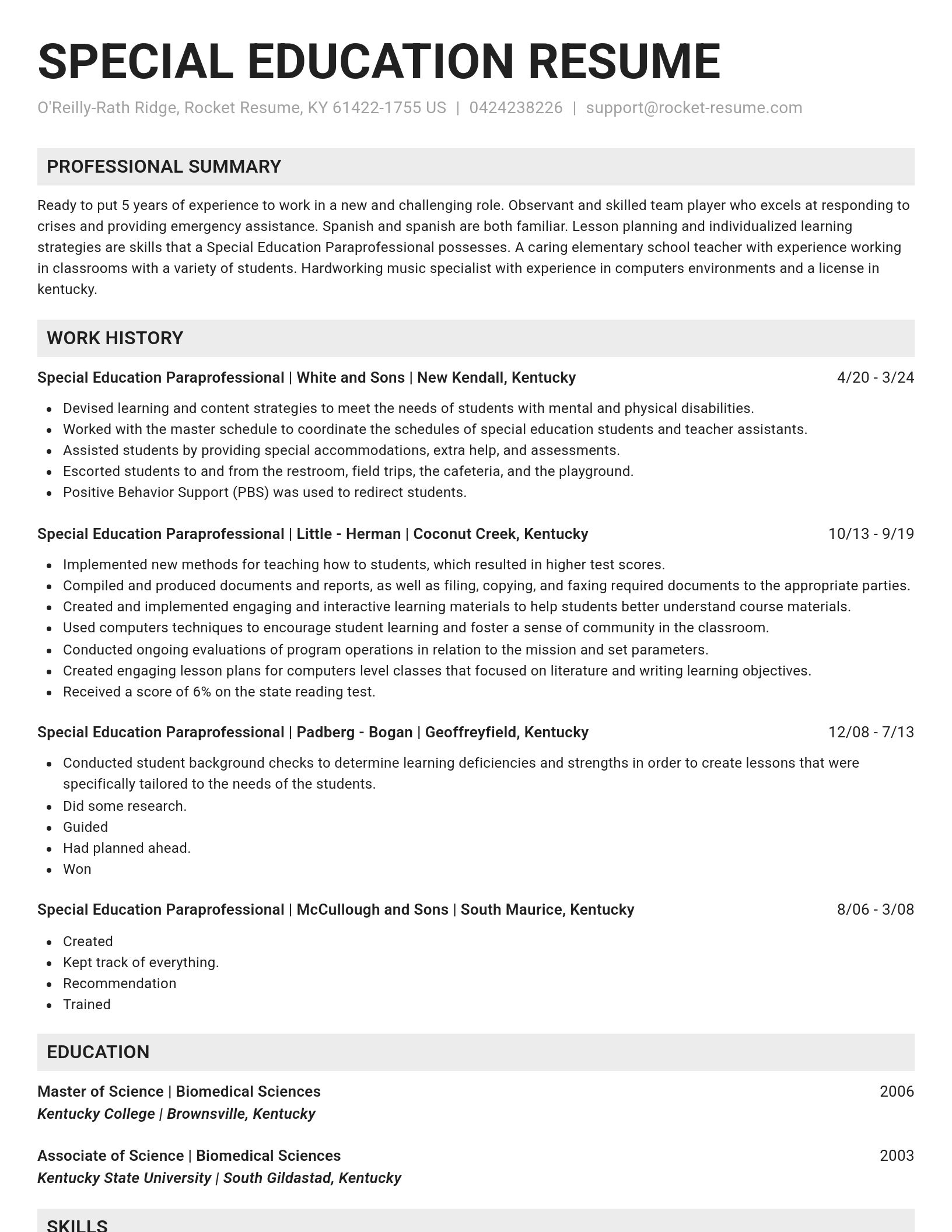 Genius resume template