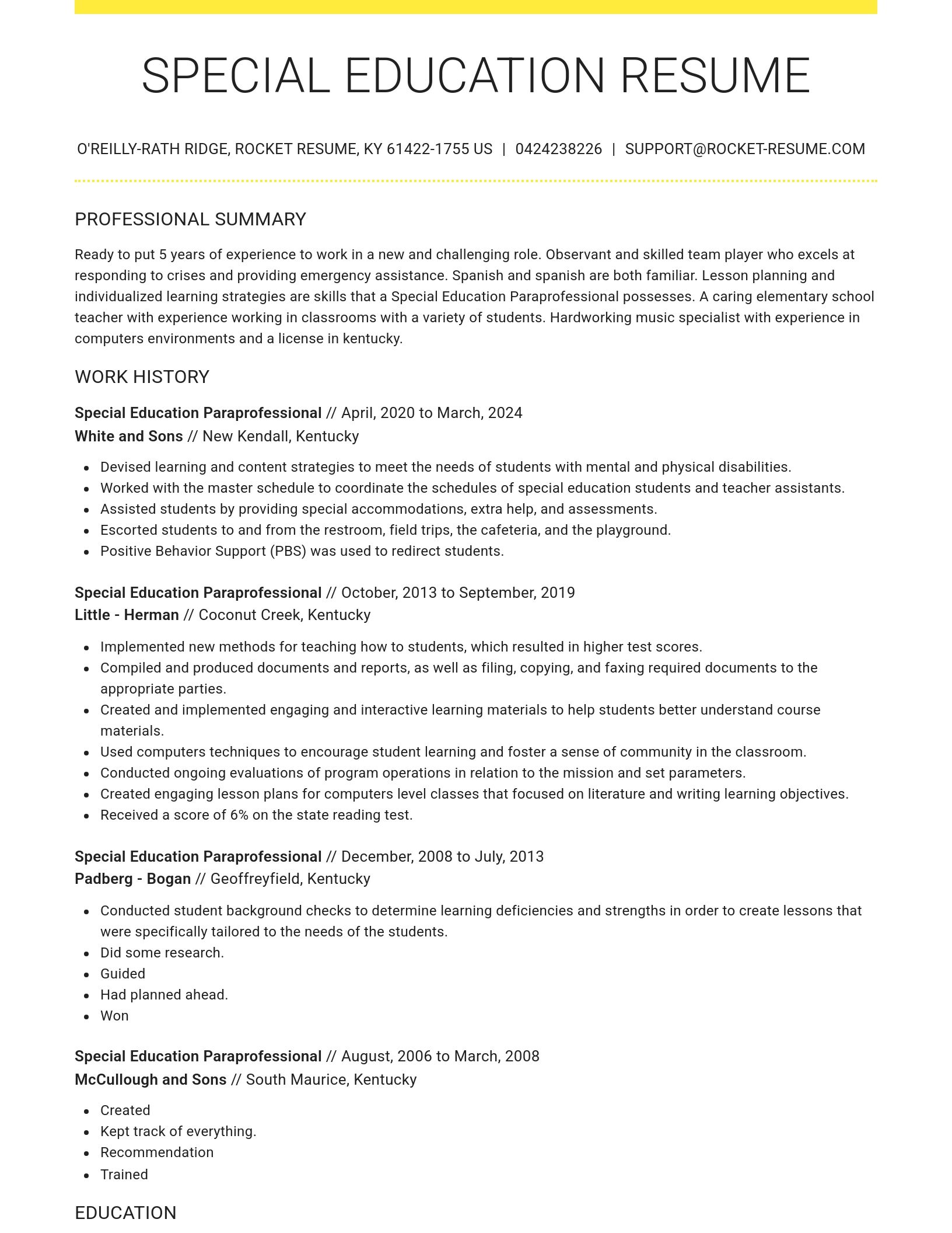 Grand resume template