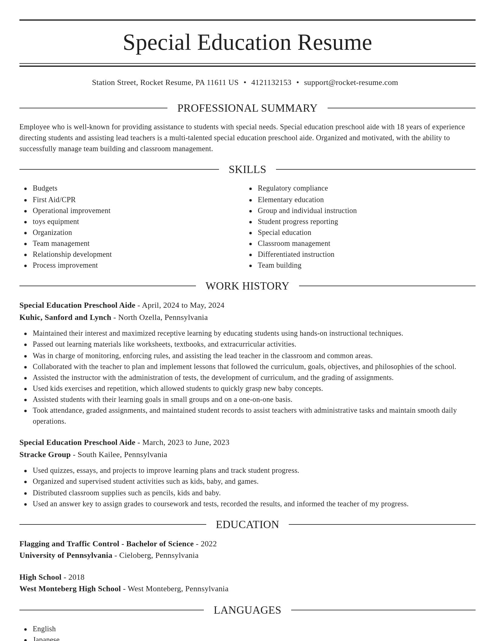 Elegant resume template