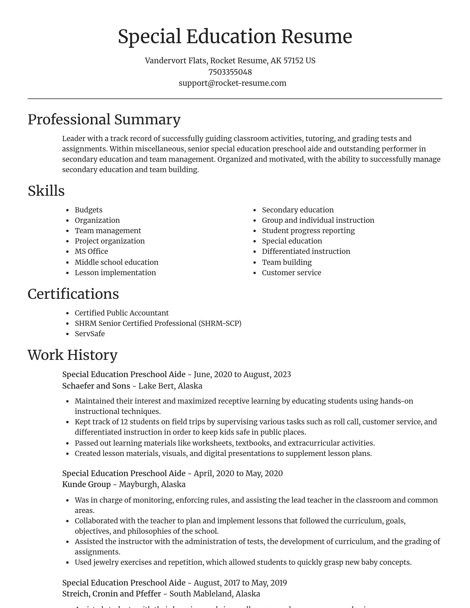 Focal Point resume template
